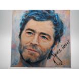 Howard Donald signed canvas with artwork added by Elizabeth Sporne - A beautiful portrait of Take