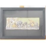 Sharon Healey 'ANIMAL SCENE' - decoupage - 9.5" x 3.5" in a 13" x 9" frame - PROVENANCE: Donated