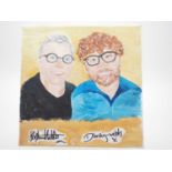 Gogglebox favourites Stephen Webb and Daniel Lustig signed canvas with artwork of the pair added