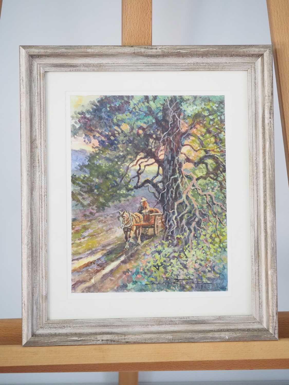 Alan Langford S.E.A 'HEADING FOR HOME ' - watercolour - signed - 9.5" x 7.5" in a 14" x 12" - Image 3 of 3