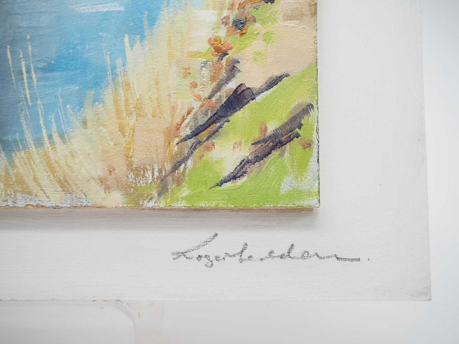 Roger Dell Seddon - 'EYE MEAD - RIVER ALLEN' - oil on wooden panel - signed - 8" x 6" mounted on a - Image 2 of 2
