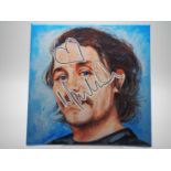 MARK OWEN signed canvas with artwork added by Elizabeth Sporne - A beautiful portrait of Take That