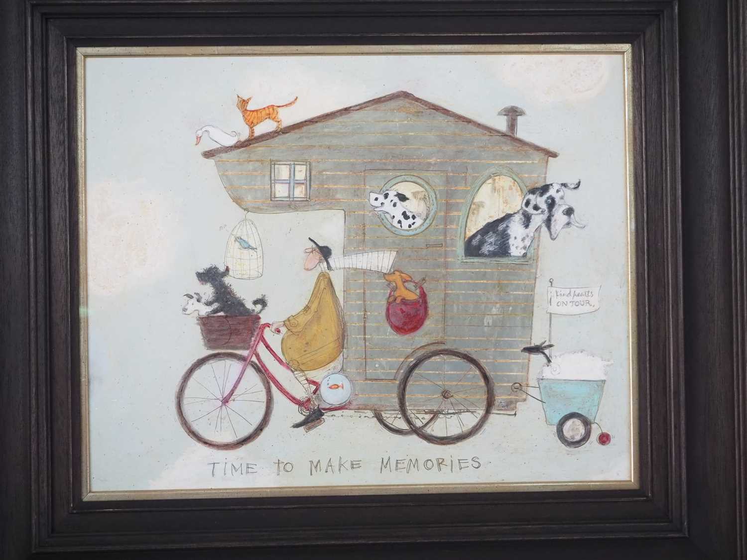 Sam Toft 'TIME TO MAKE MEMORIES' - mixed media and sgraffito on acid free board - signed -