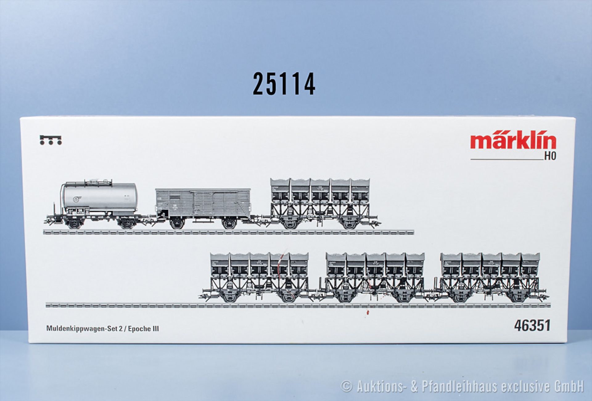 Märklin H0 46351 Muldenkippwagenset 2, Zustand 0-1, in ...