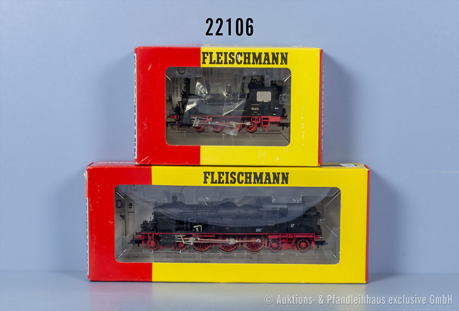 2 Fleischmann H0 Lokomotiven, dabei 4077 Tenderlok der DRG, BN 78 510 und 814098 ...