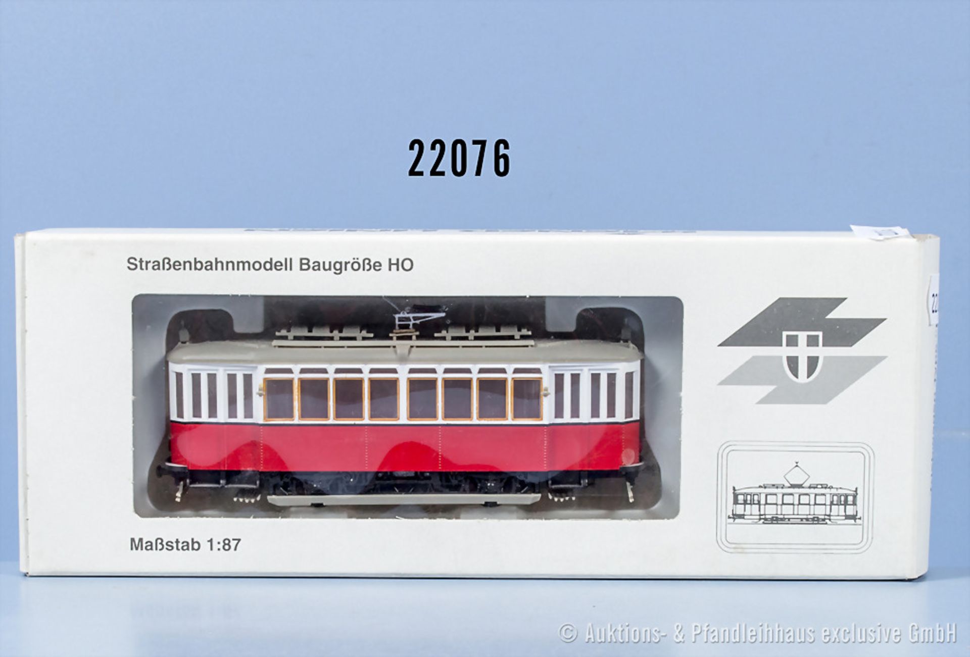Wiener Linien H0 Straßenbahn Motorwagen, Typ H, rot-weiß, Zustand 1, in ...