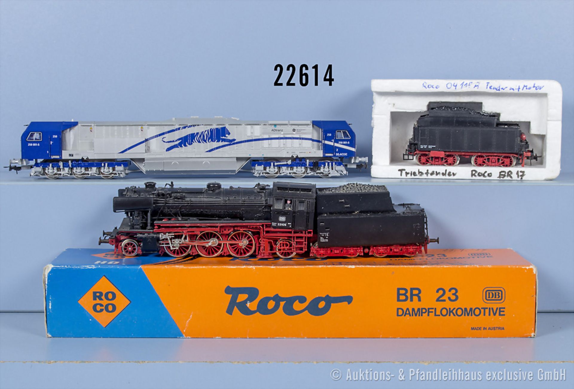 2 H0 Lokomotiven, dabei Mehano Diesellok Blue Tiger der ADTRANZ, BN 250 001-5, 4120 ...