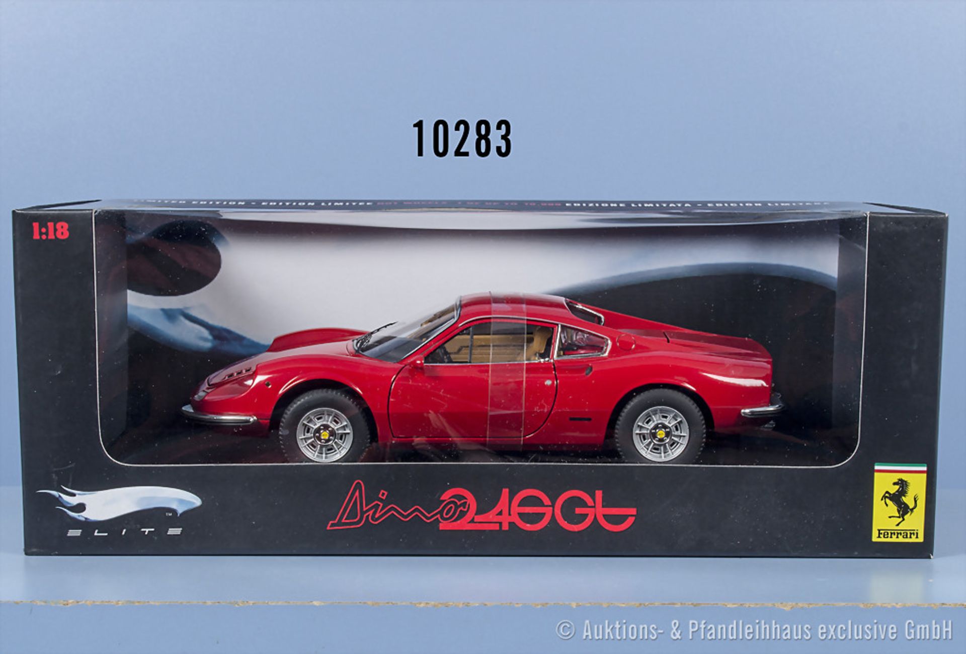 Hotwheels Elite Ferrari Dino 246 GT, Metall, 1:18, Z0, ...
