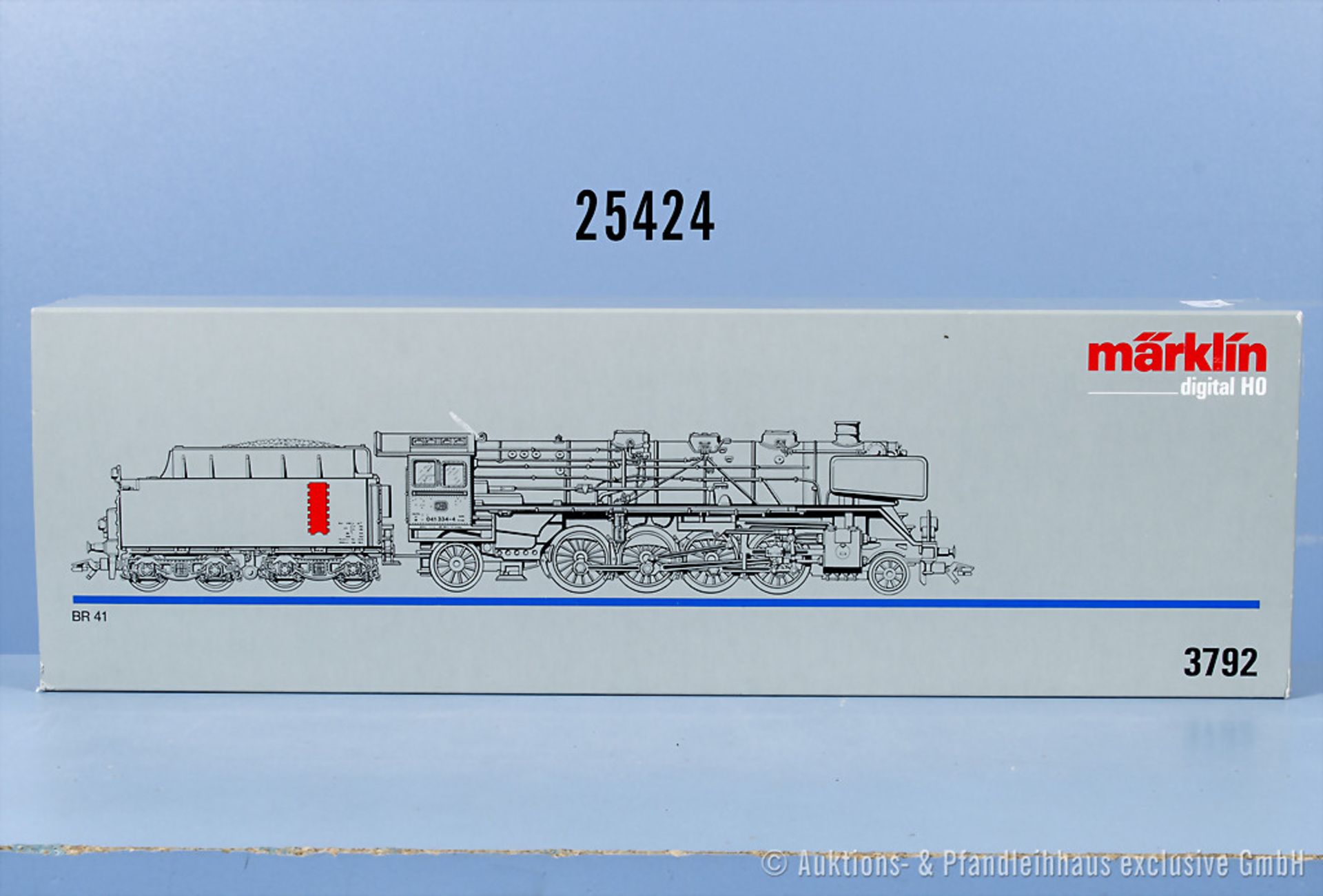 Märklin digital H0 3792 Schlepptenderlok der DB, BN 041 334-4, Zustand 0-1, in ...