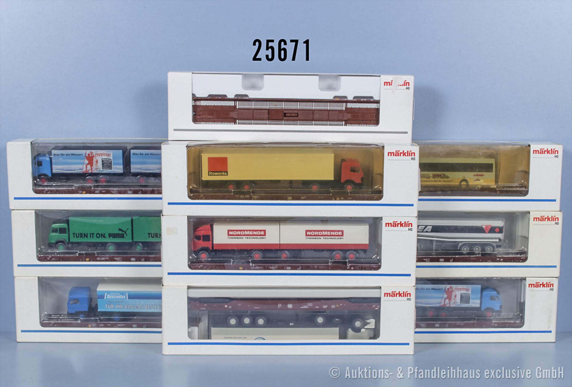 10 Märklin H0 Niederflurwagen, dabei 4741, 2 x 4742, 2 x 4743, 3 x 4841 Varianten, 4842 ...