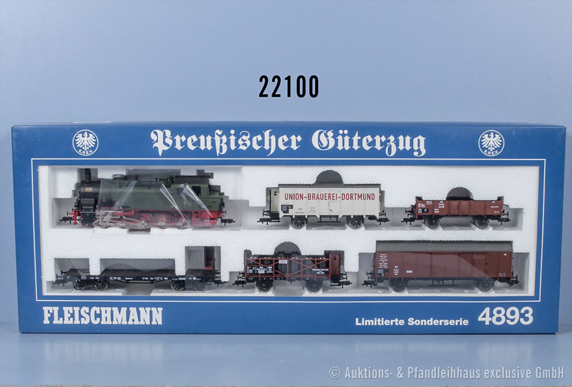 Fleischmann H0 4893 Preußisches Güterzugset, dabei Tenderlok der KPEV, BN 8120, 1 ...