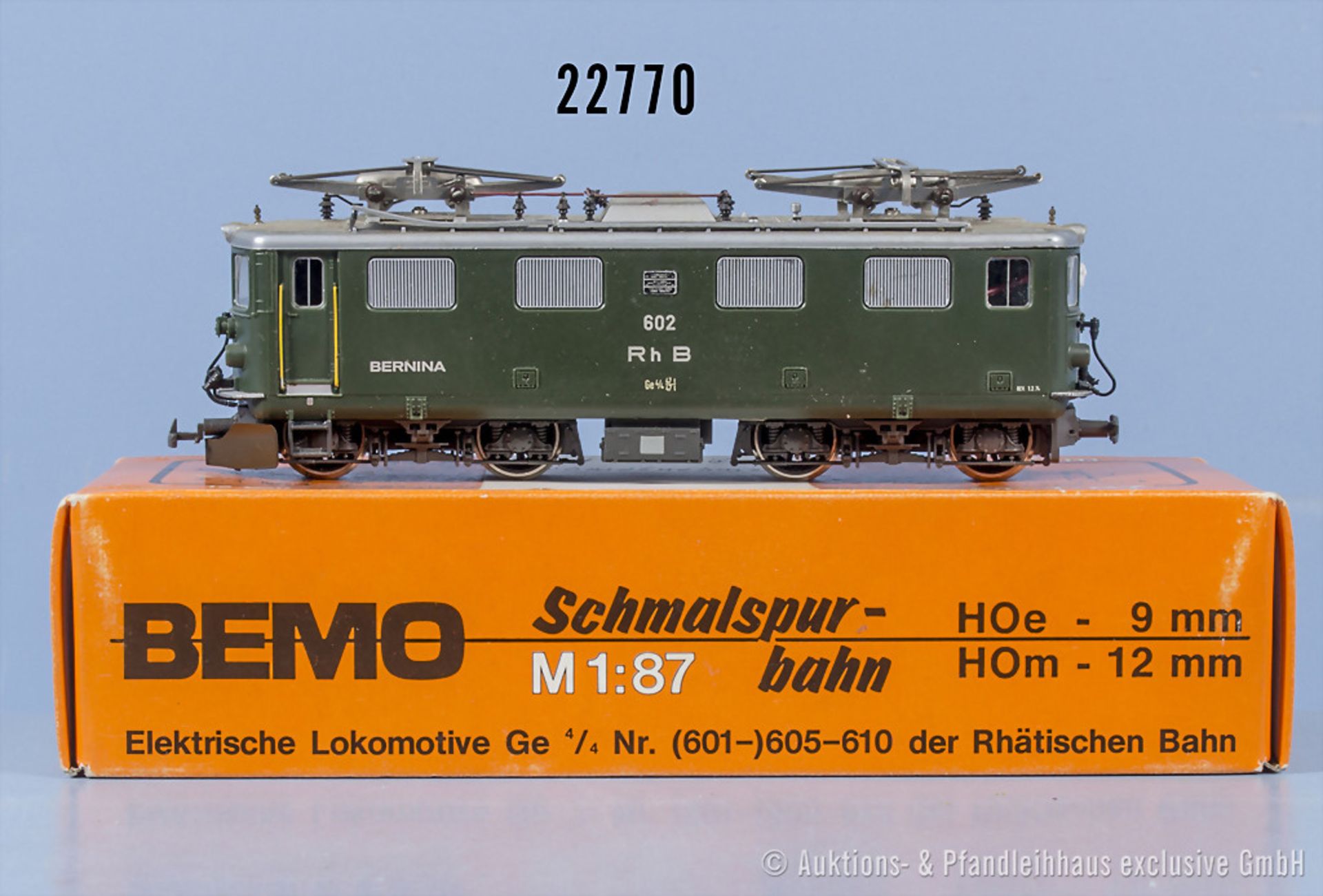 Bemo H0m E-Lok der RHB, BN 602, Aufschrift "Bernina", Zustand ...