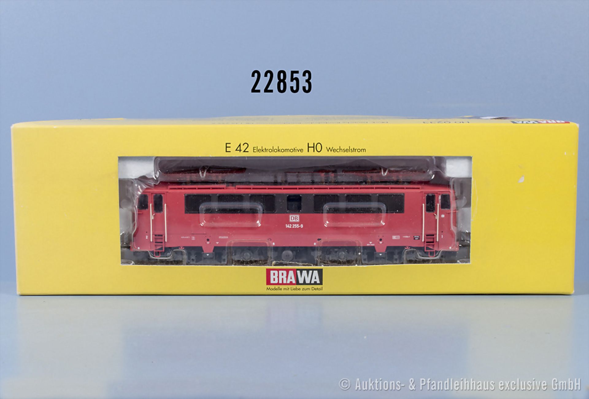 Brawa H0 0233 E-Lok der DB, BN 1442 255-9, mit Digitalschnittstelle, Zustand 0-1, in ...