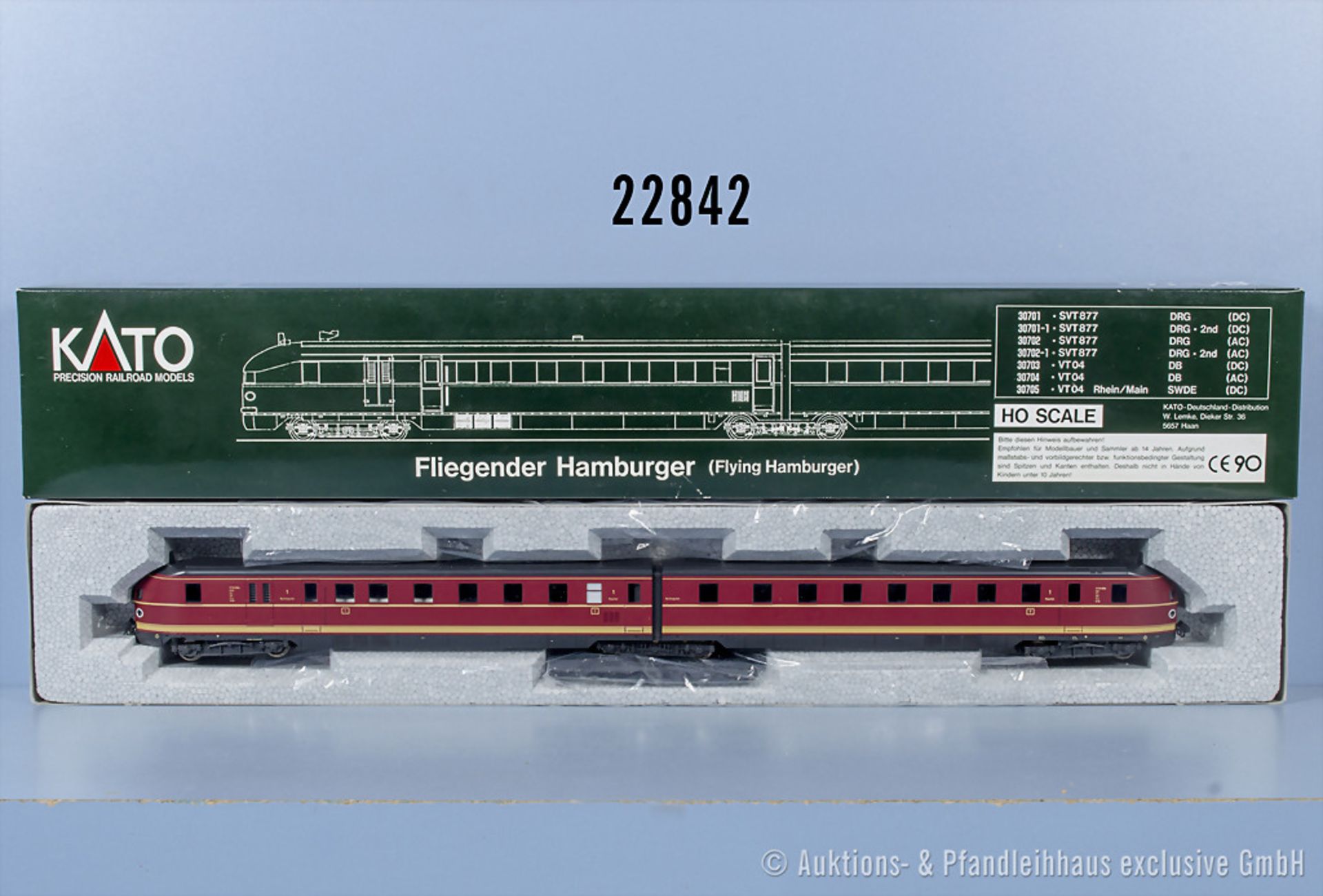 Kato H0 30703 2-teiliger Dieseltriebzug der DB, BN VT04 000, Zustand 1-2, in ...