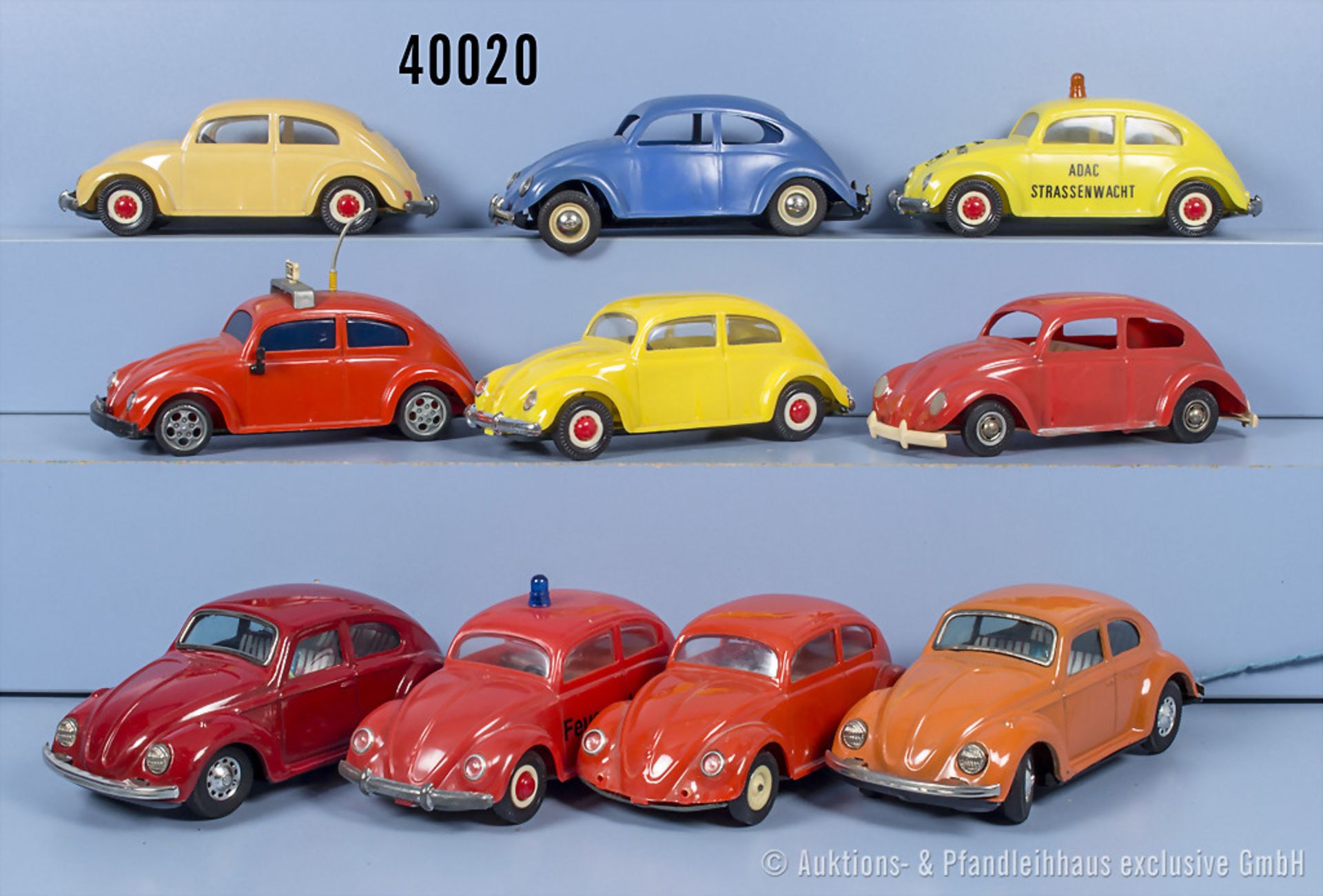 10 VW Käfer, Varianten, Metall/Kunststoff, überwiegend Friktion, Hersteller Bandai, ...