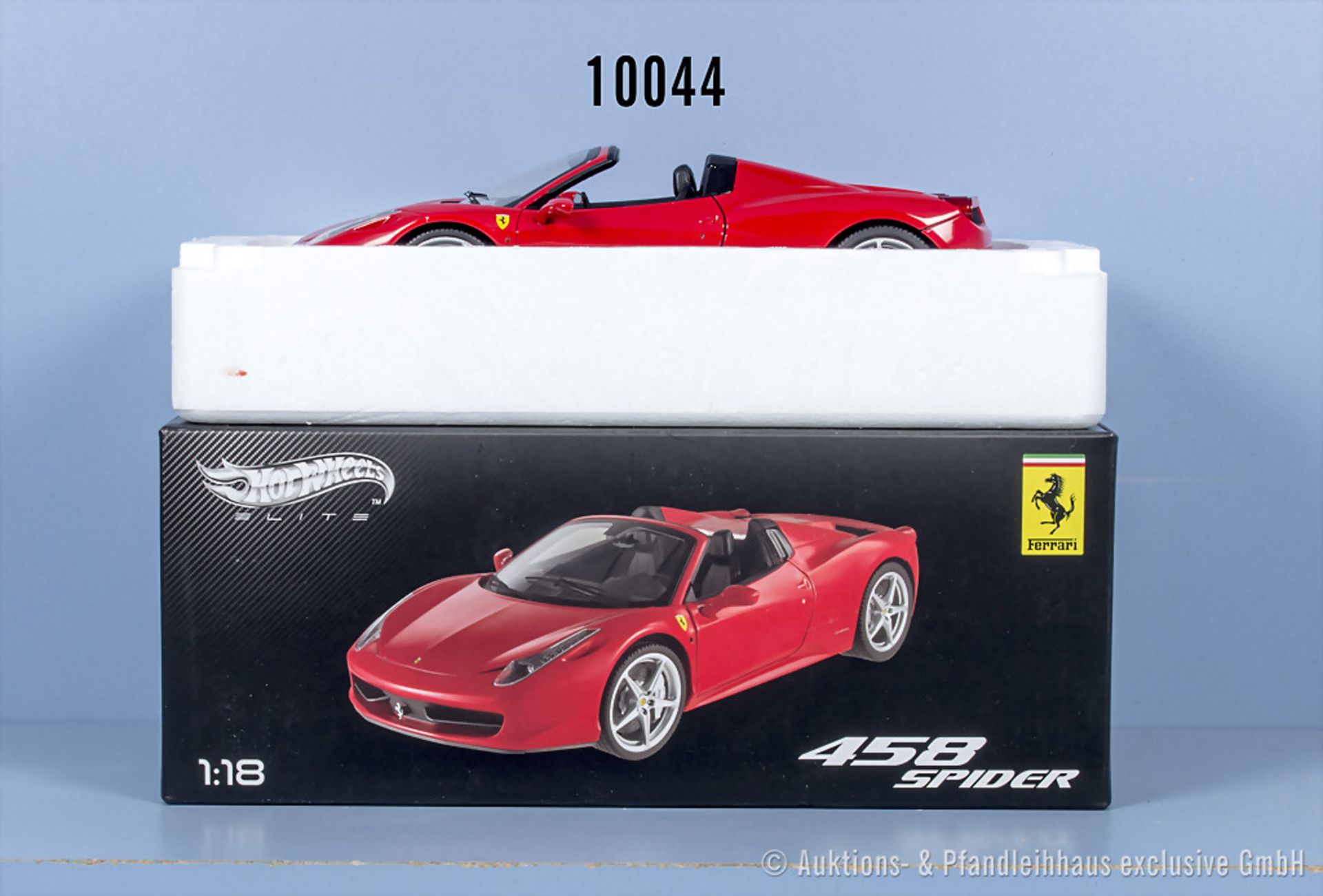 Hotwheels Elite Ferrari 458 Spider, Metall, M 1:18, Z 0-1, ...