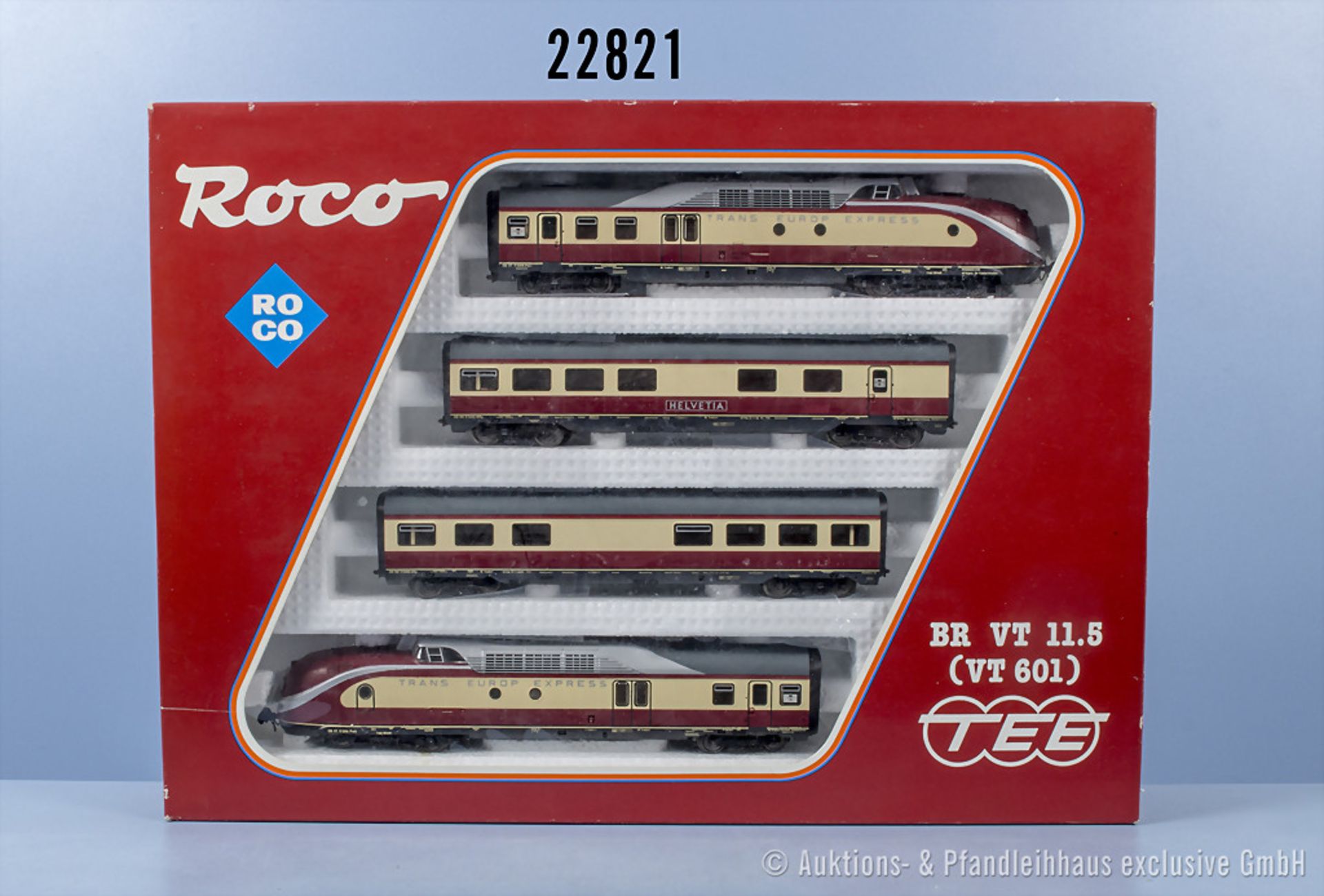 Roco H0 4183 4-teiliger Dieseltriebzug Helvetia der DB, BN VT11 5014, Zustand 0-1, in ...