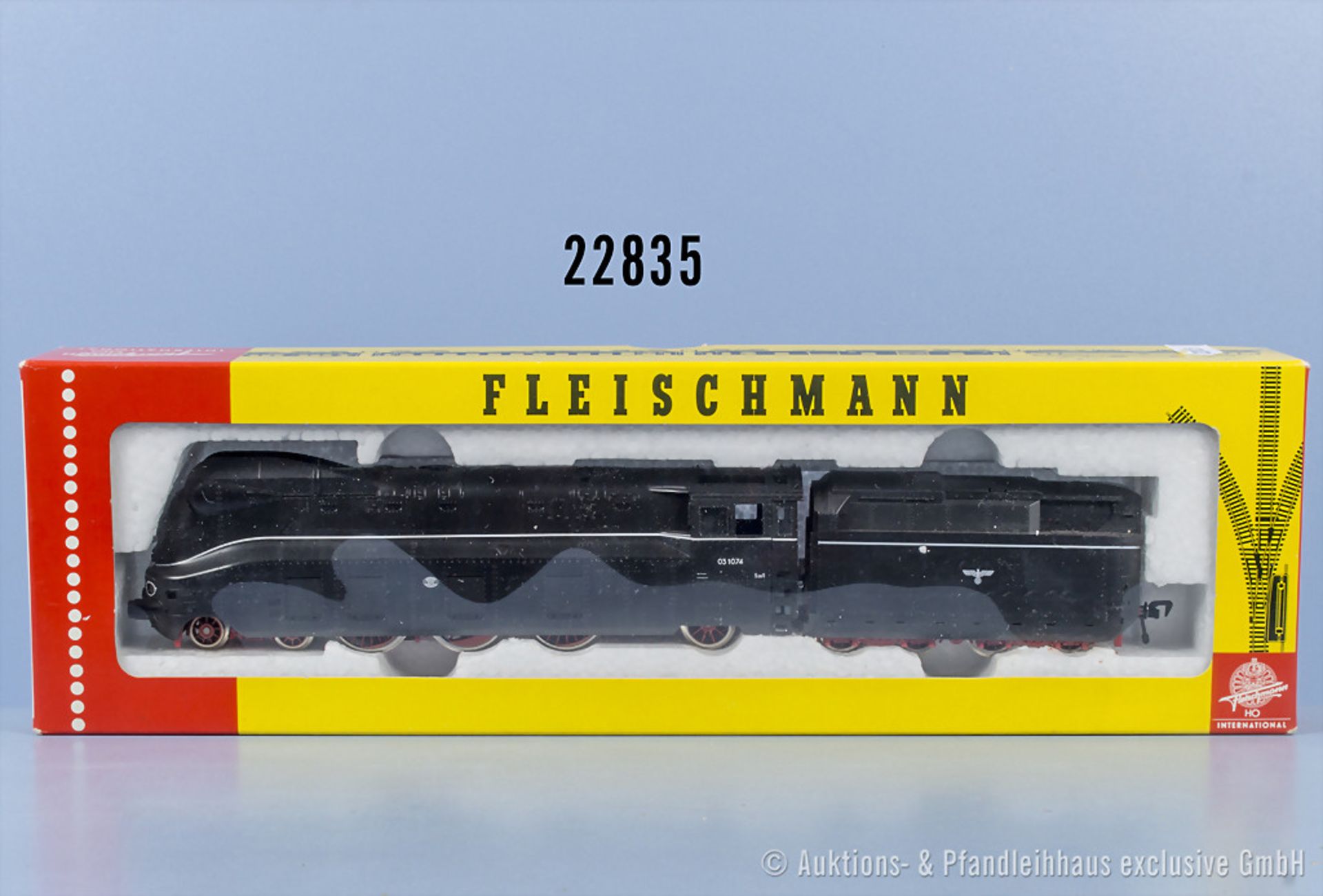 Fleischmann H0 4172 Stromlinien-Schlepptenderlok der DRG, BN 03 1074, Zustand 0-1, in ...