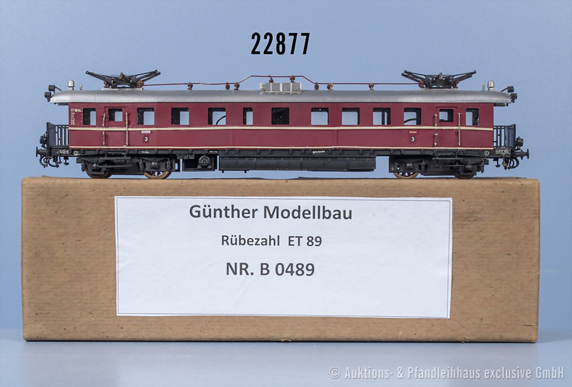 Günther 0489 Elektrotriebwagen Rübezahl, BN ET89 04, Zustand 2, in OVP, mit Klebespuren, ...