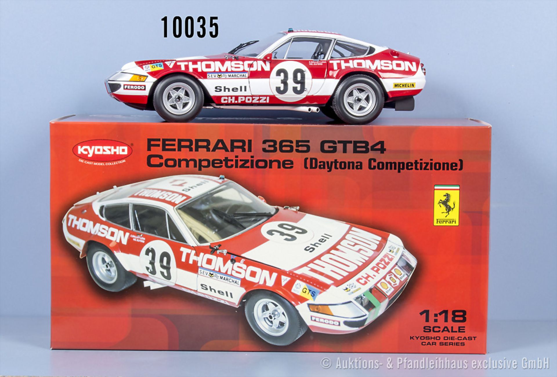 Kyosho Ferrari 365 GTB4 Competizione, Metall, M 1:18, Z 0-1, ...