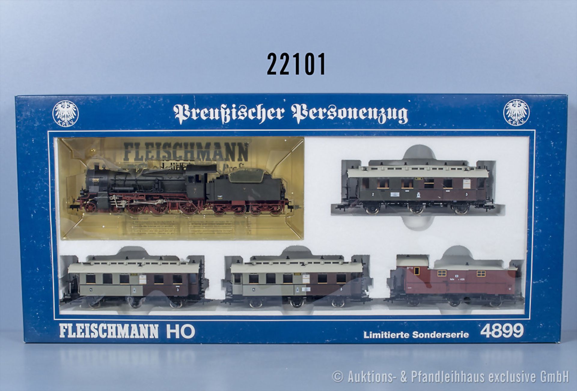 Fleischmann H0 4899 Preußisches Personenzugset, dabei Schlepptenderlok der KPEV, BN ...