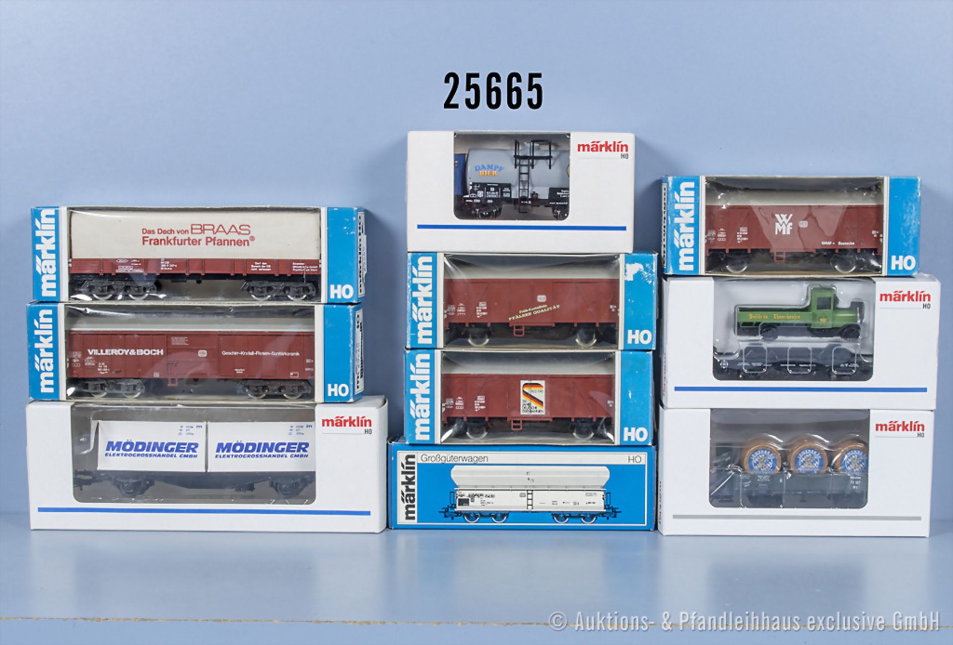 10 Märklin H0 Sonderwagen, dabei 3 x 4410 Varianten, 4460, 4473, 42429, 48307, 48927, ...