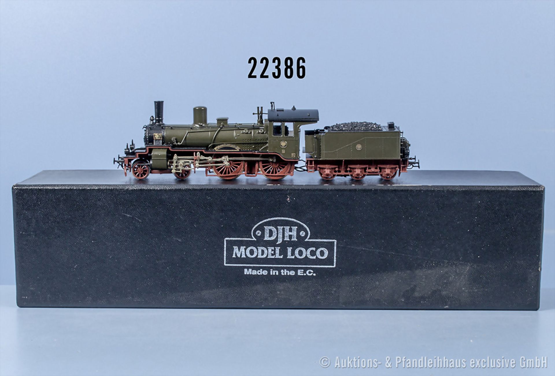 Modell Loco H0 Schlepptenderlok der KPEV, BN 1917, Messing-Handarbeitsmodell, Zustand ...