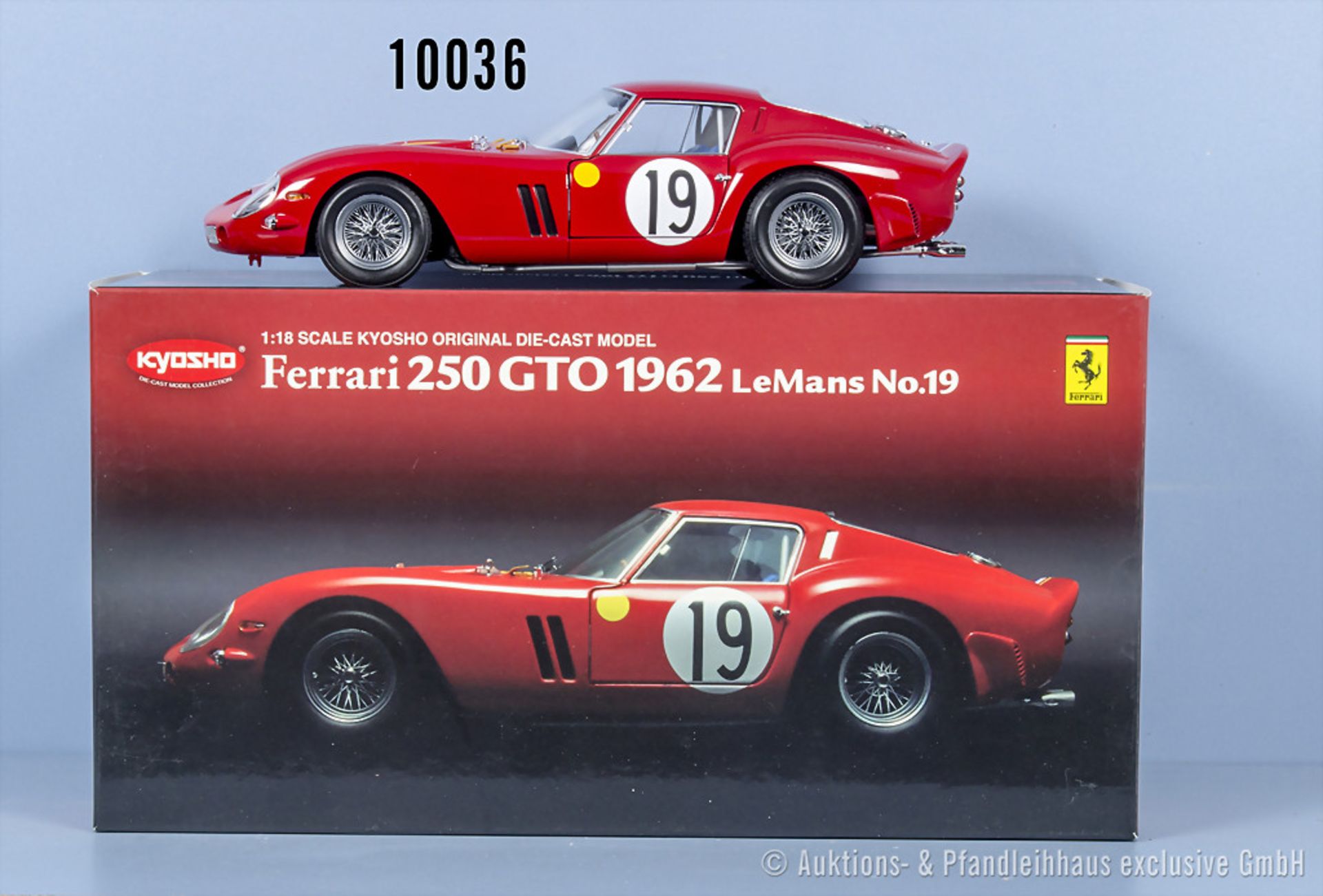Kyosho Ferrari 250 GTO 1962 LeMans No.19, Metall, M 1:18, Z 0-1, ...