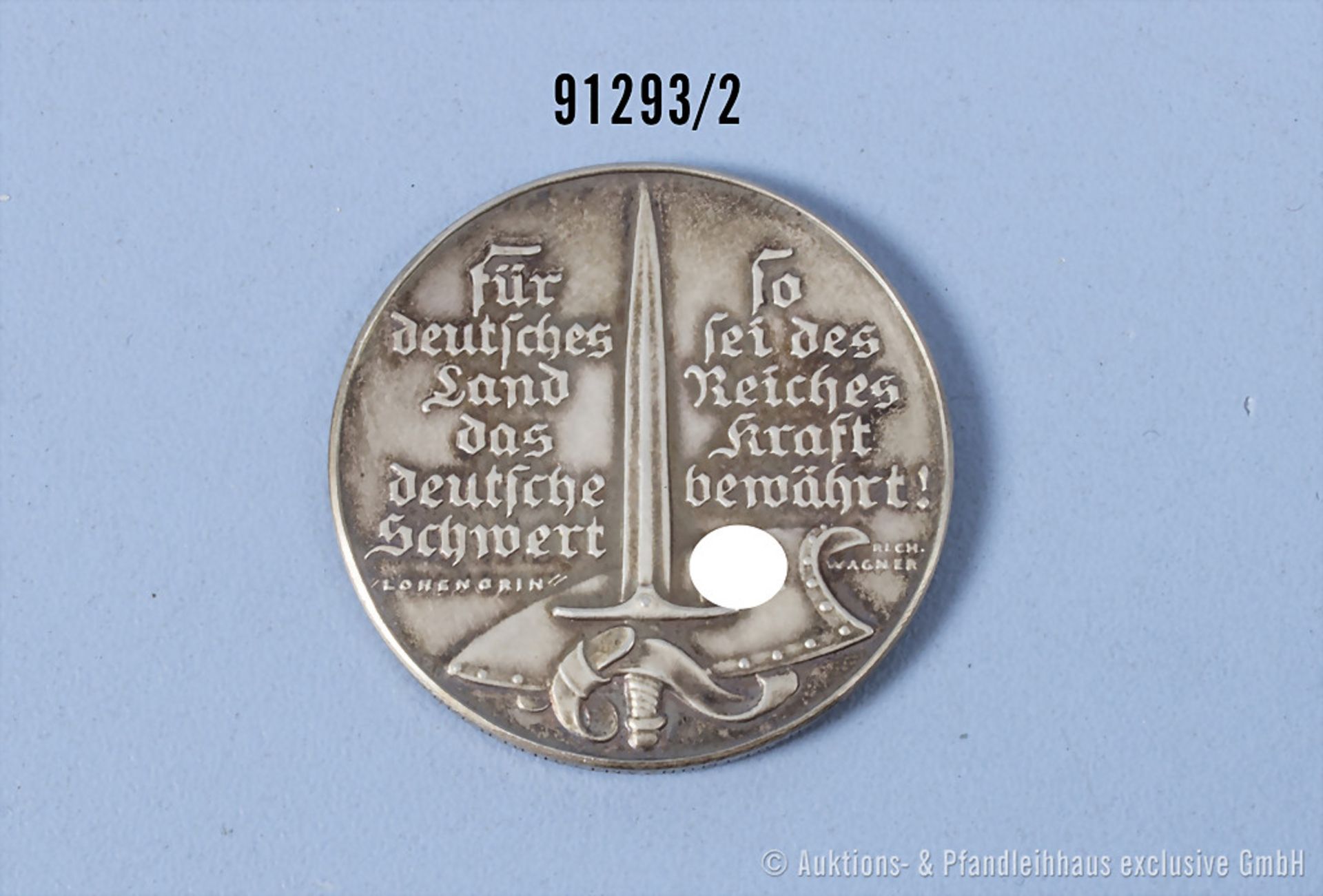 3. Reich Silbermedaille, Goetz-Medaille, Sudetenlandbefreiung 1938, vorderseitig Mutter ... - Image 2 of 2