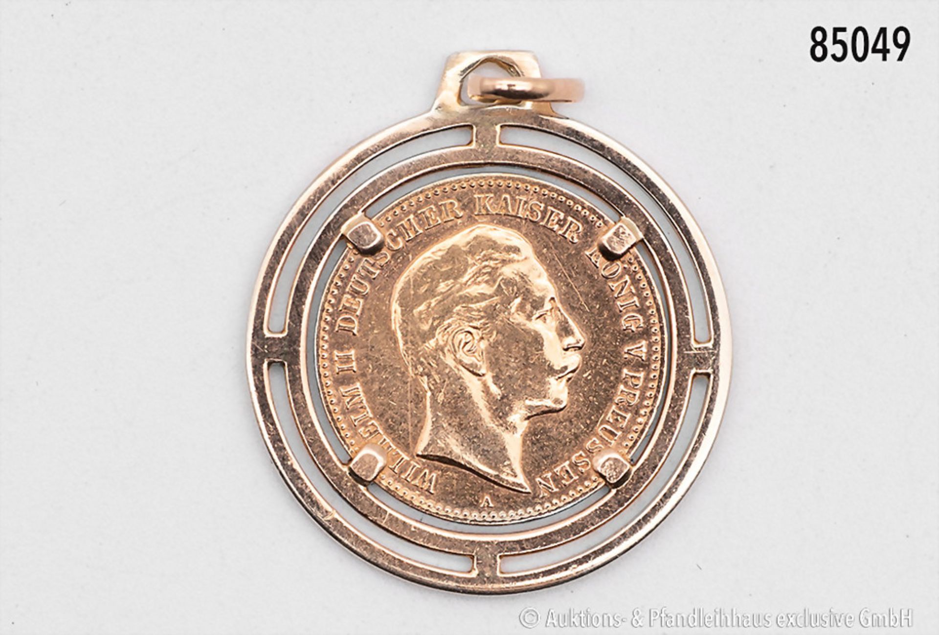 Deutsches Reich, Wilhelm II. (1888-1918), 10 Mark 1900 A, 900er Gold, J. 251, gefasst in ...