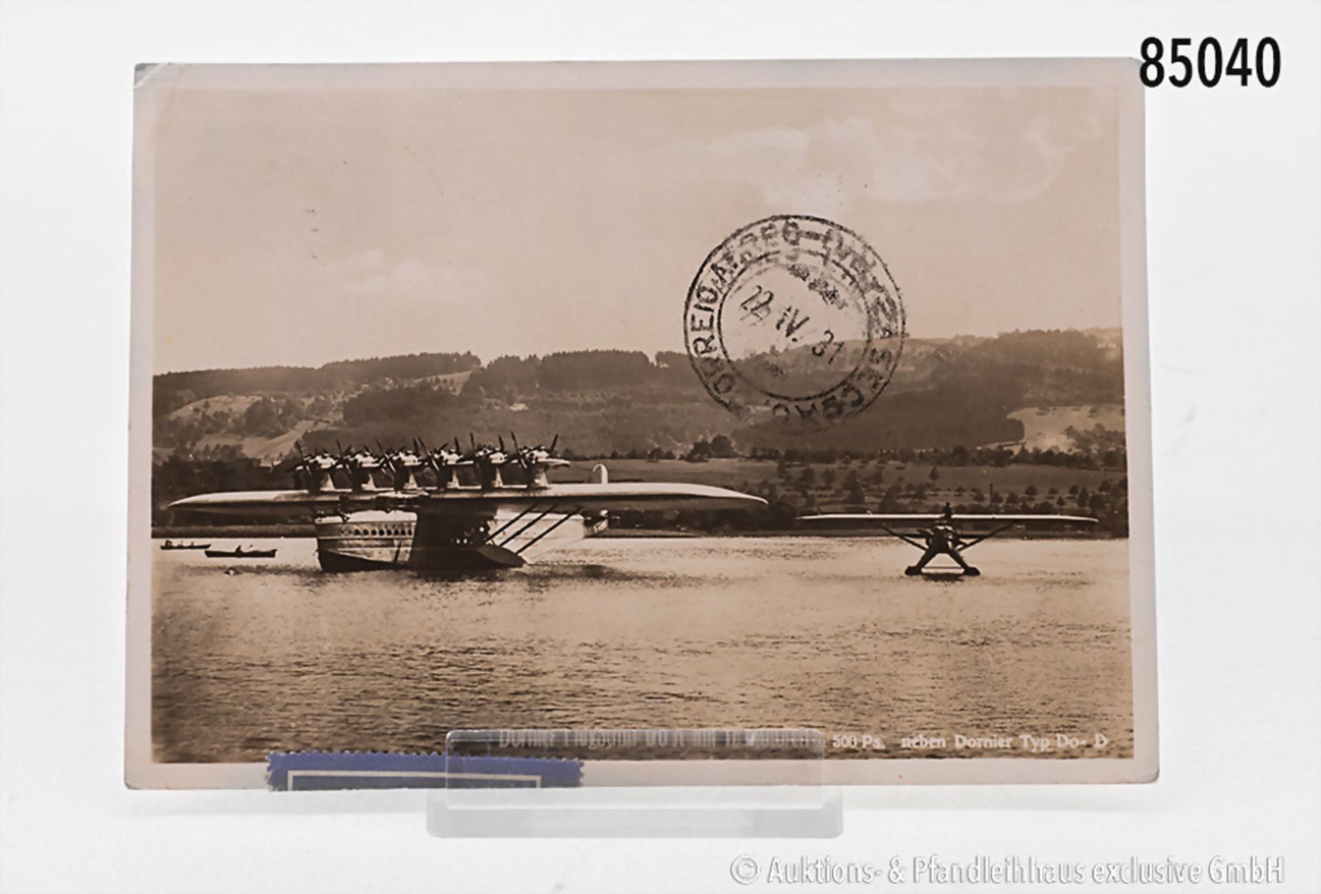 Postkarte Deutsches Reich, Dornier Flugschiff Do X, vom Bodensee nach New York, ...