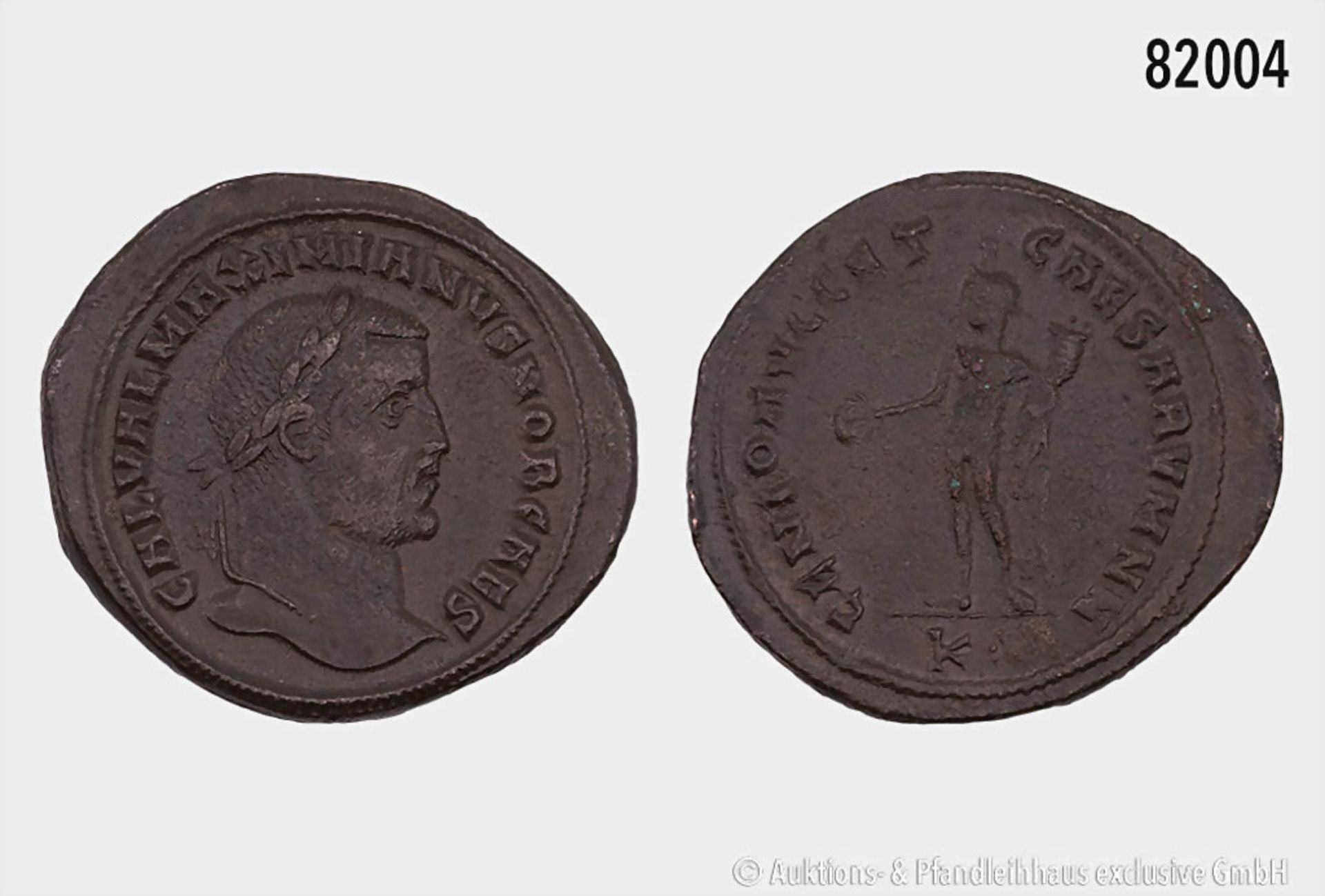 Römische Kaiserzeit, Galerius (Caesar 293-305), Follis, ca. 294-295, Cyzicus, Rs. Genius ...