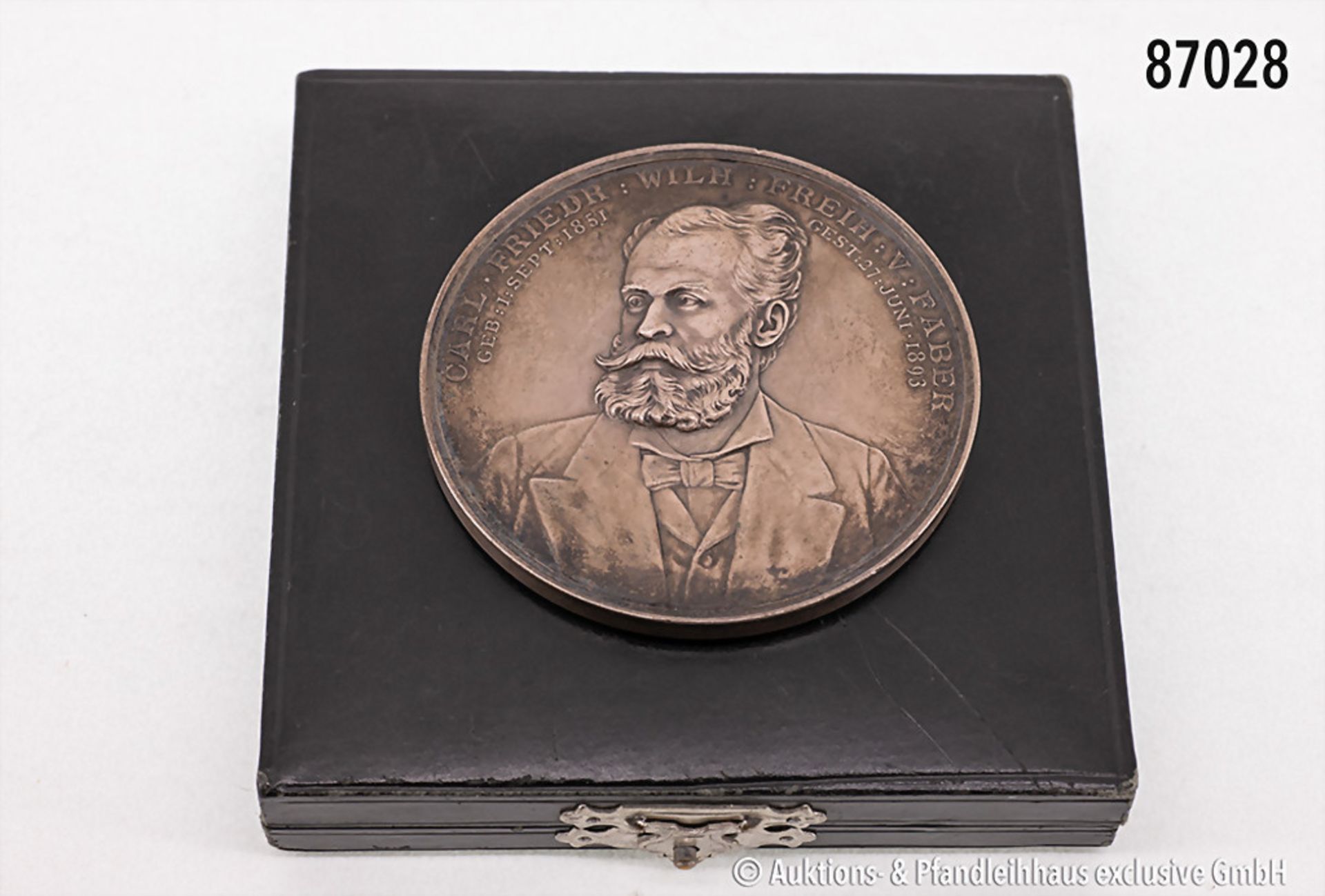 Medaille 1893, auf den Tod Carl Friedrich Freih. von Faber, von H. Schwabe bei Lauer, 70 ...