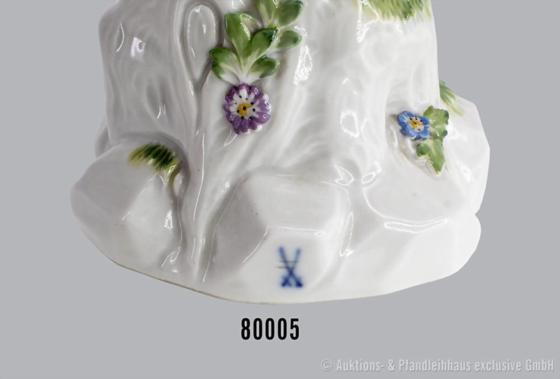 Porzellan-Kakadu, Meissen, 3. Wahl, Modell-Nr. 57 A, 149d, H ca. 23,5 cm, am Boden ... - Bild 3 aus 4