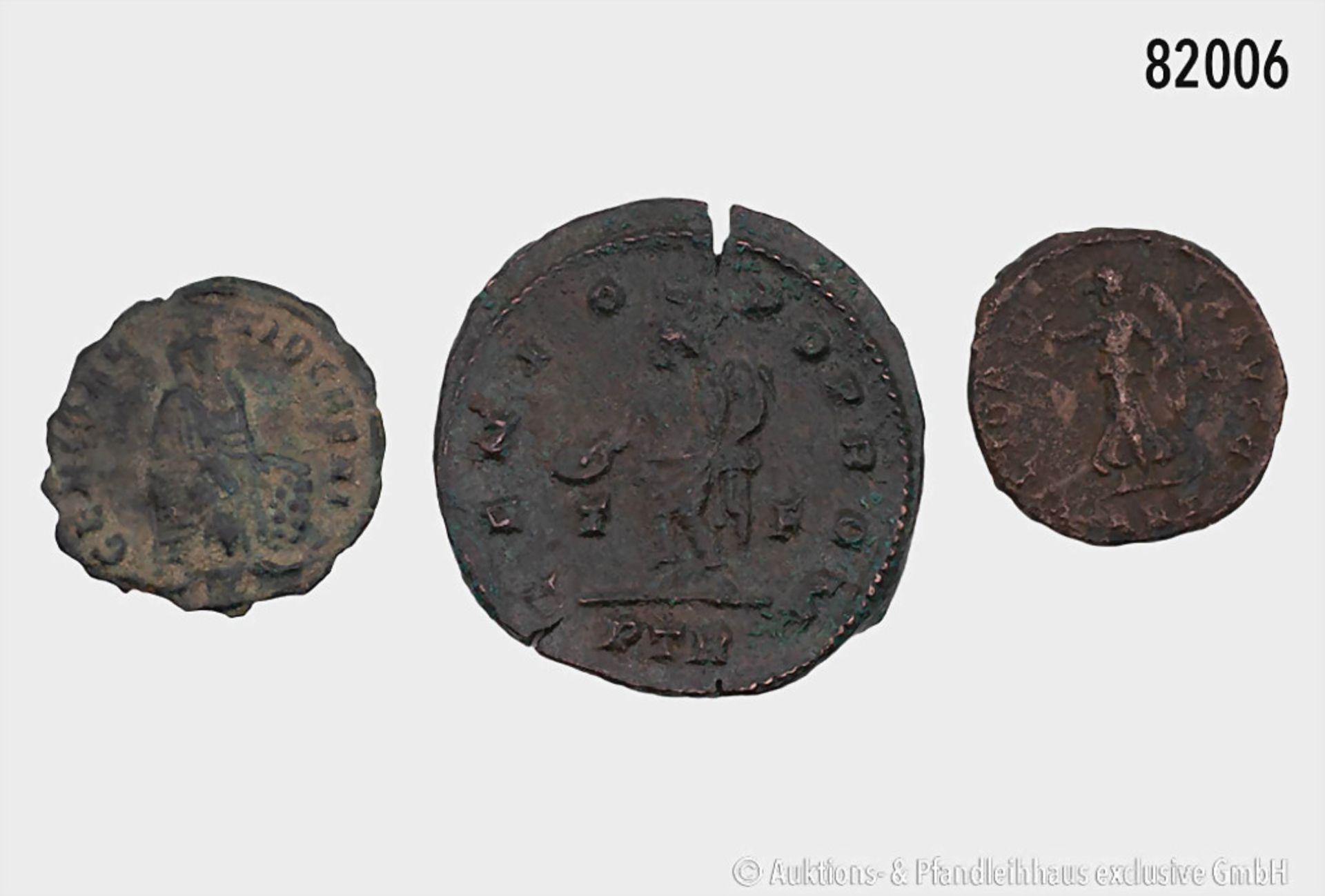 Konv. 3 spätrömische Münzen, Maximinus II. Daia (305-313), Zeit der Christenverfolgung, ... - Bild 2 aus 2