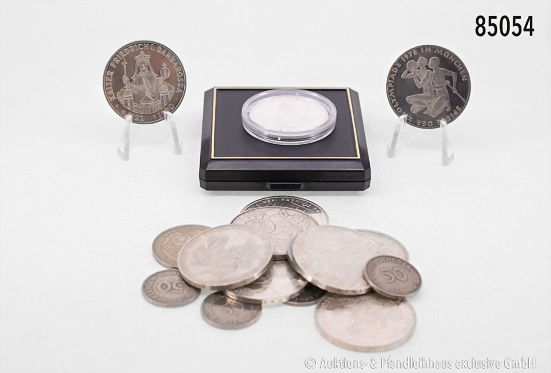 Konv. 9 x 10-DM-Gedenkmünzen, Silbermedaille, 999er Feinsilber, 8,5 g, auf den Hl. ...