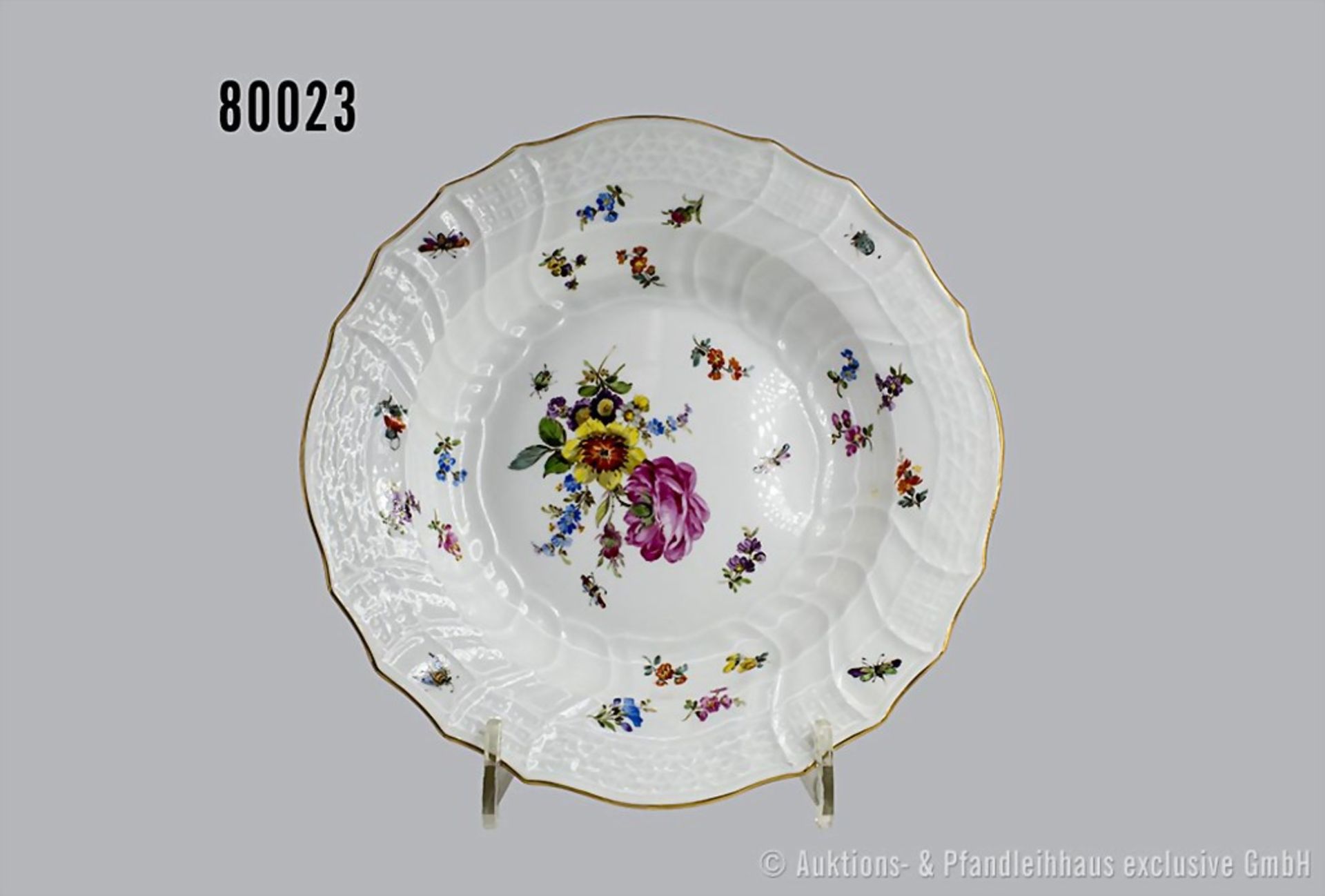 Großer Porzellan-Teller, Meissen, aus dem Service für Kaiser Wilhelm II. (1888-1918), ...