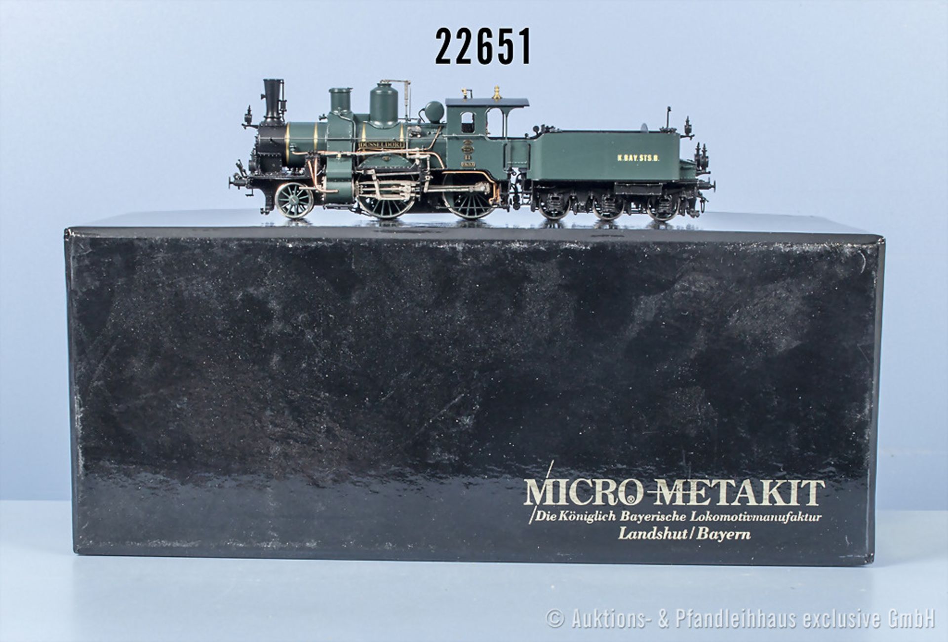 Micro-Metakit H0 95302 Schlepptenderlok der K.Bay.Sts.B. Aufschrift "Düsseldorf", ...