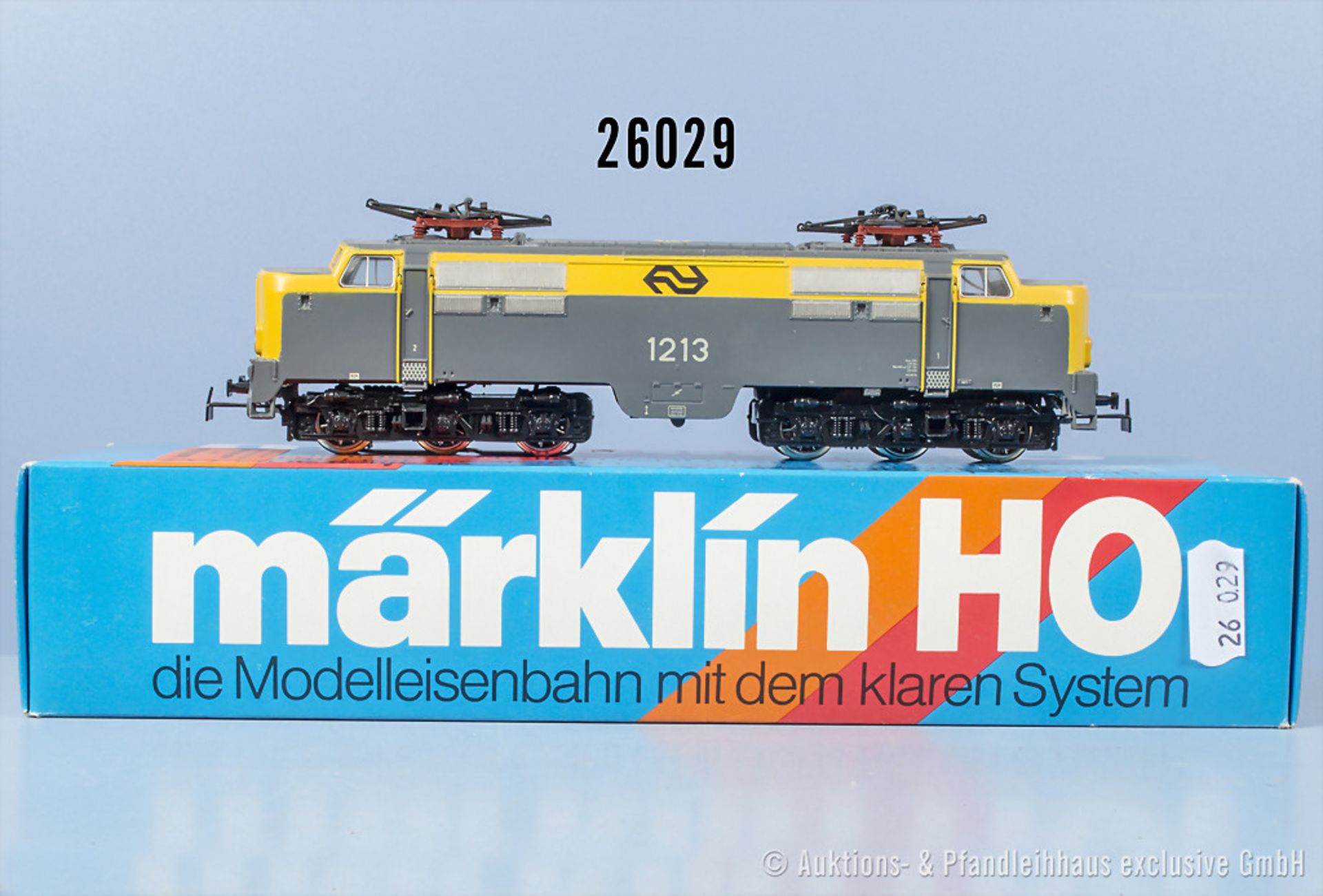 Märklin H0 3168 Typ 1 E-Lok der NS, BN 1213, mit Klebeetikett auf dem Dach, evtl. ...