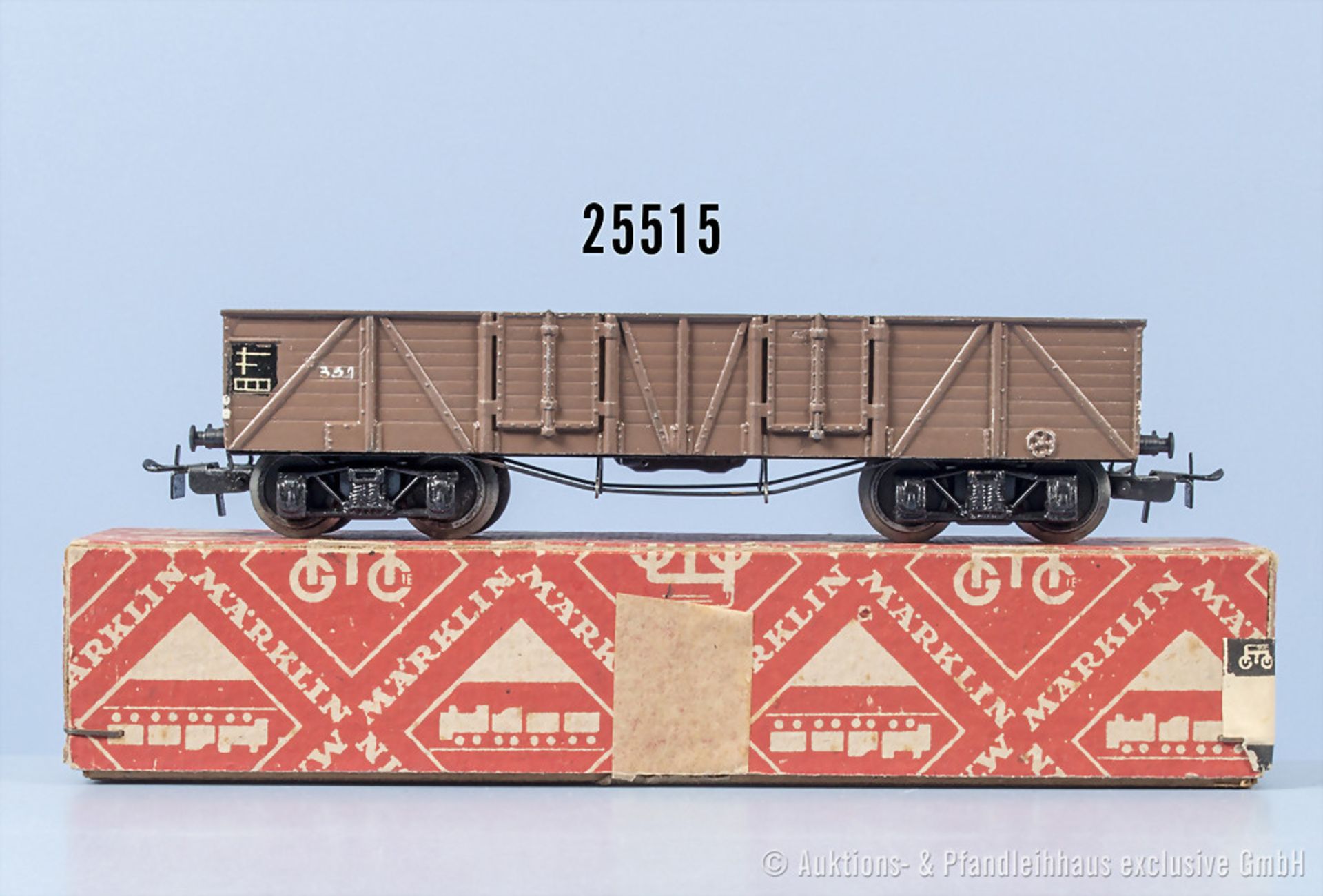 Märklin H0 331 Typ 3 Hochbordwagen, Z 1-2, in OVP, mit kleinen Lackfehlern und ...