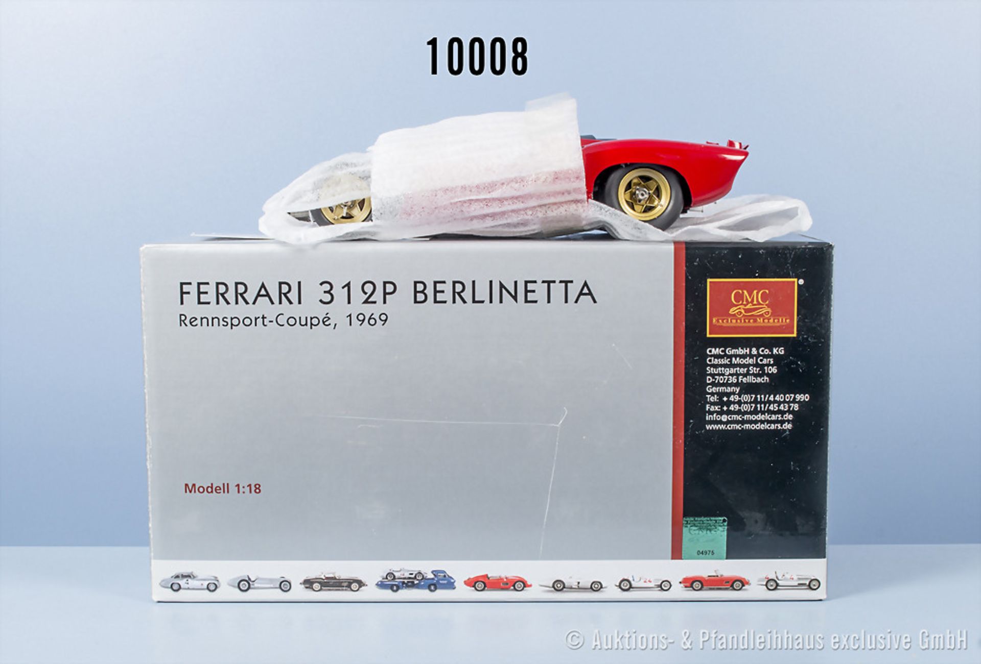 CMC M-096 Ferrari 312P Berlinetta Rennsport Coupé 1969, Metall, 1:18, Z 0, ...