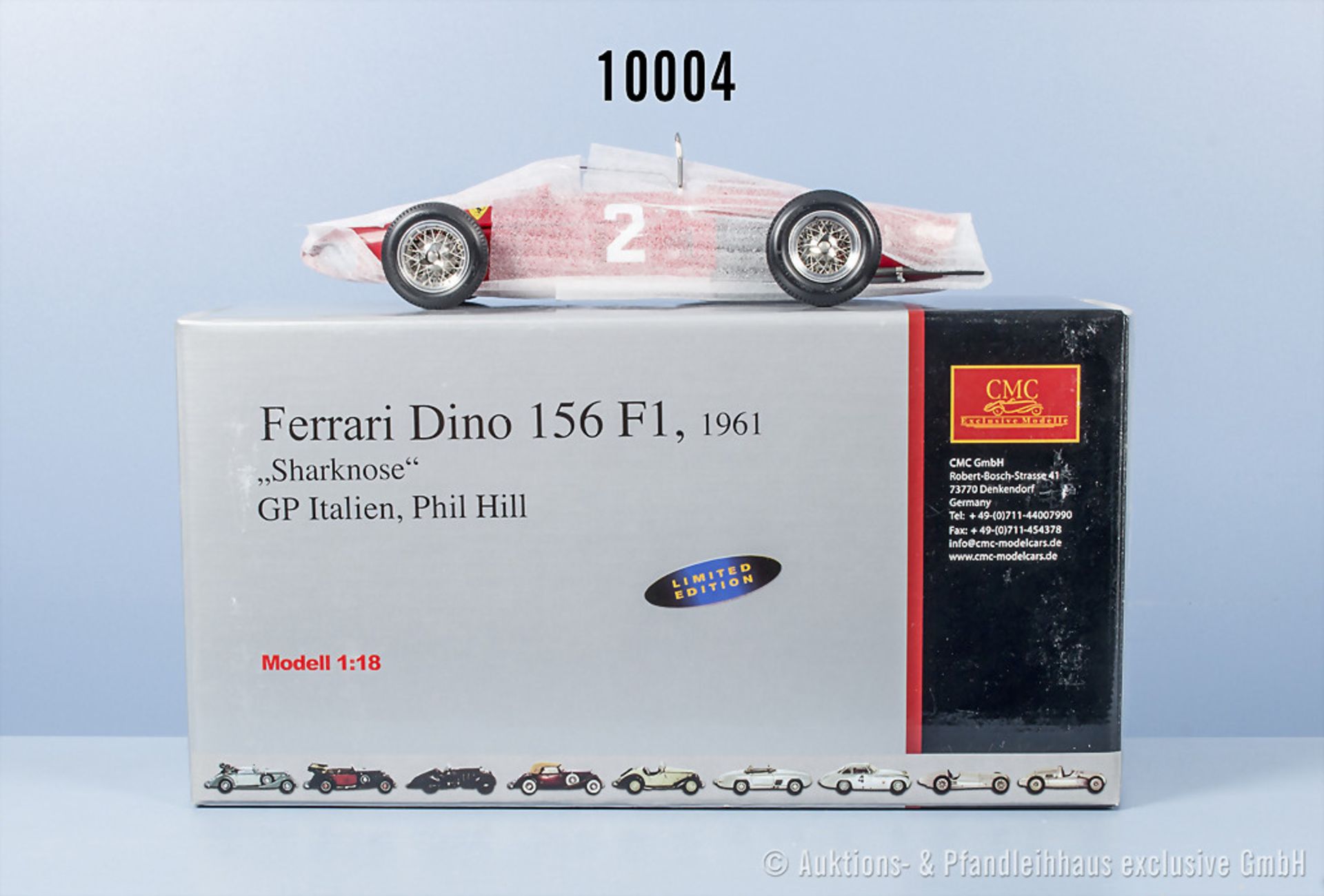 CMC M-068 Ferrari Dino 156 F1 1961 "Sharknose" GP Italien Phil Hill, Metall, 1:18, Z 0, ...