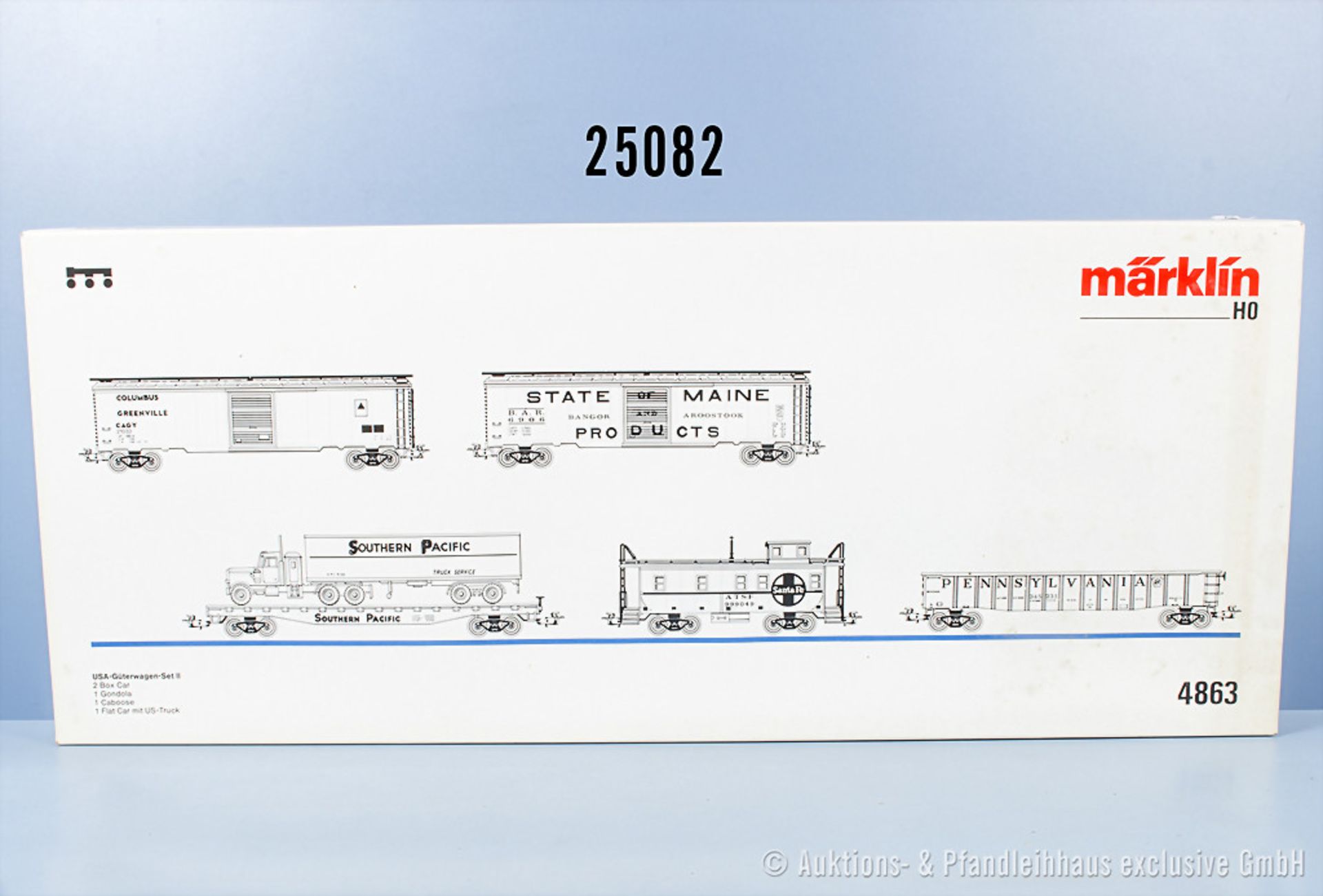 Märklin H0 4863 USA Güterwagenset II, Z 0-1, in ...