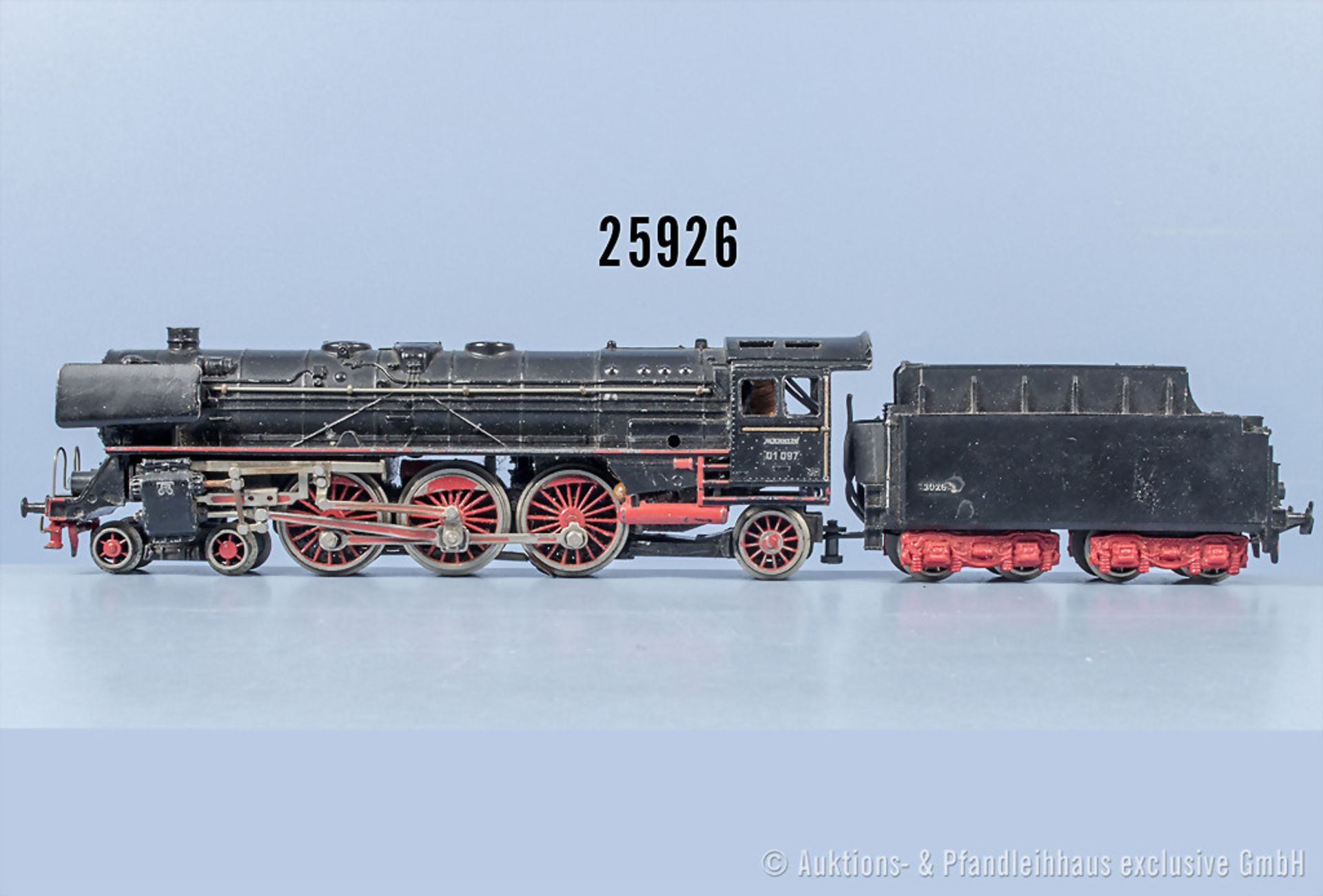 Märklin H0 3048 Schlepptenderlok der DB, BN 01 097, Z 3, 1 Treppe am Tender abgebrochen, ...