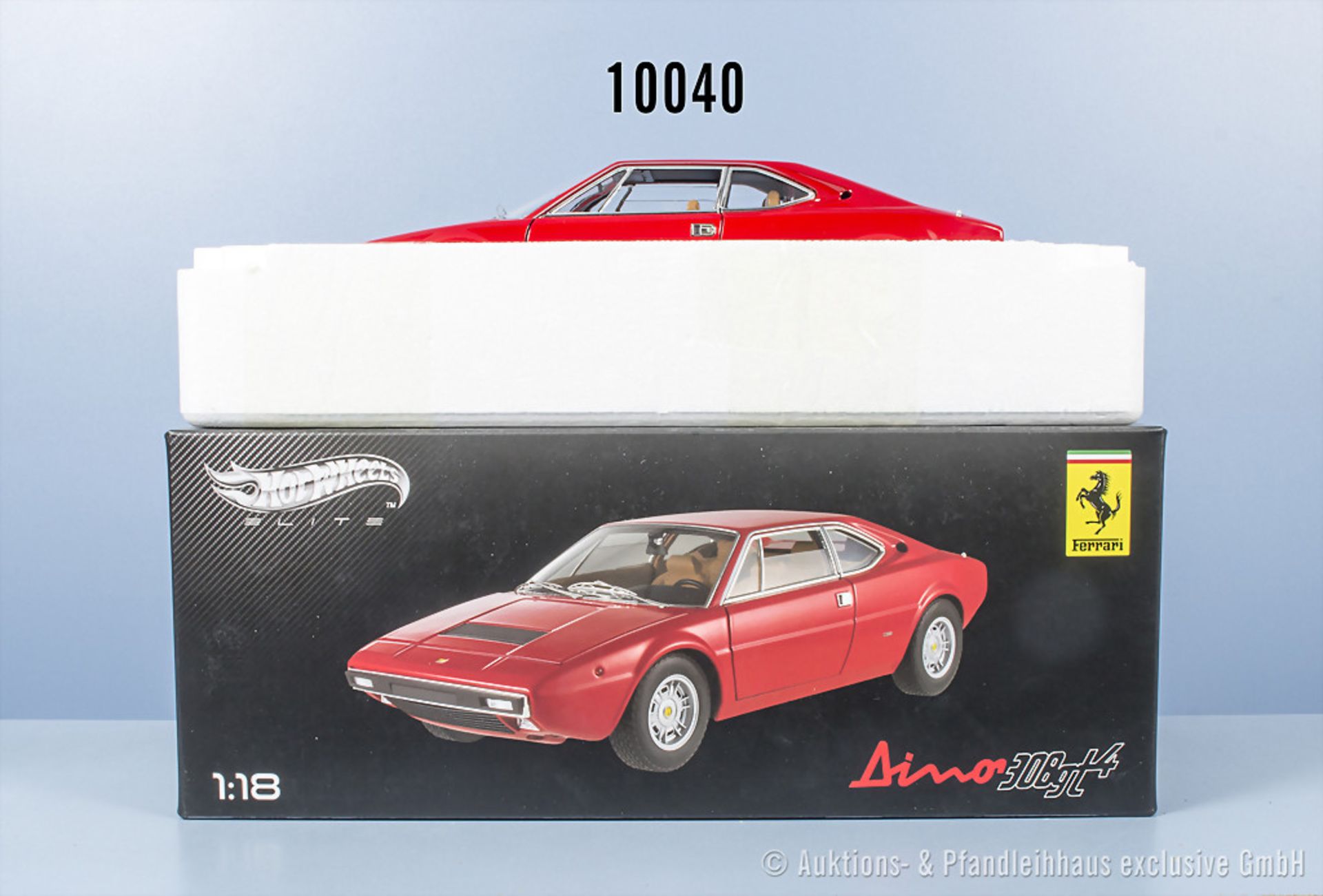 Hotwheels Elite Ferrari Dino 308 GT 4, Metall, 1:18, Z 0, ...