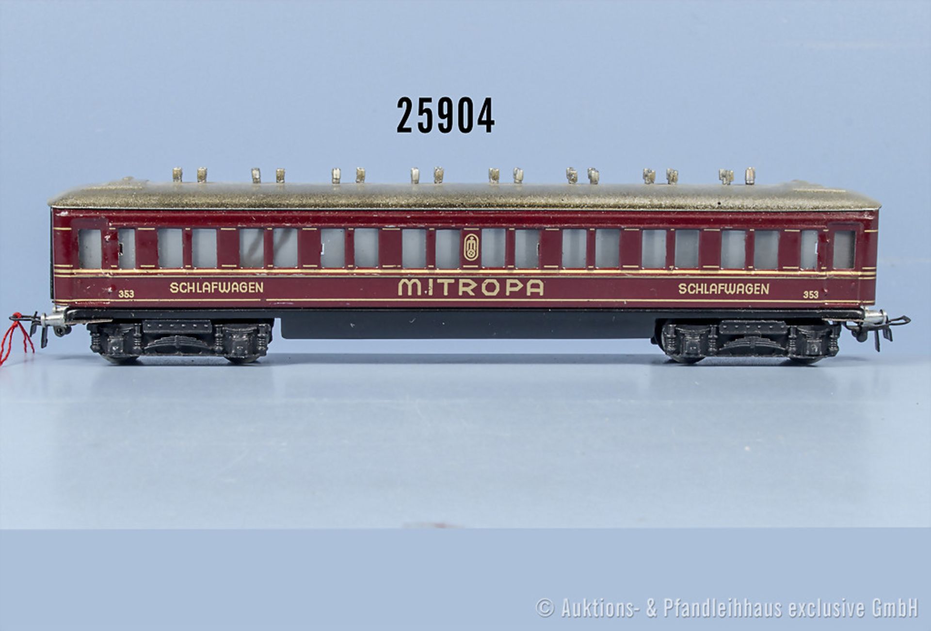 Märklin H0 353 Typ 5 Mitropa Schlafwagen, Z 2, mit kleinen ...