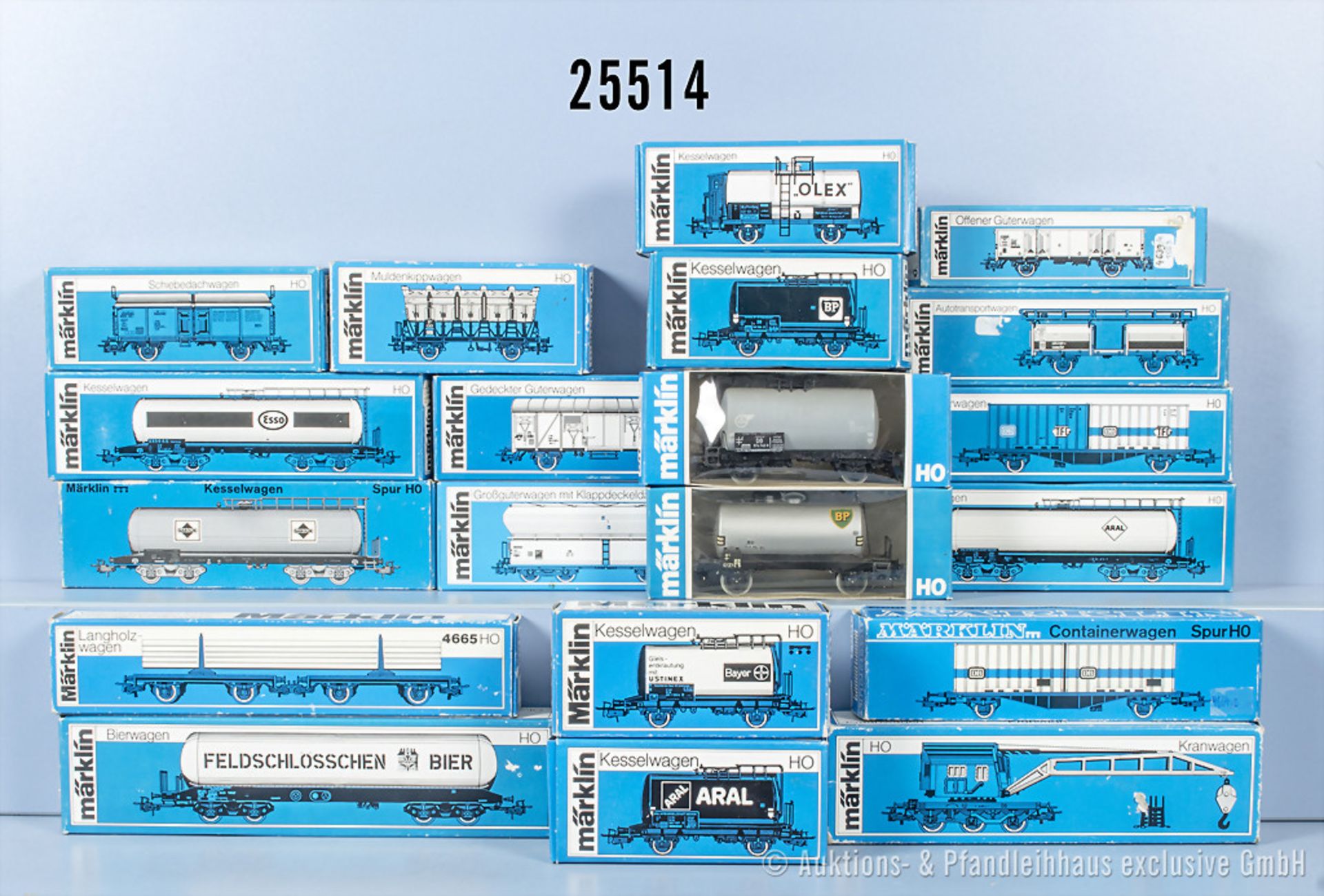 20 Märklin H0 Güterwagen, dabei 4611, 4612, 4619, 4626, 4627, 4632, 4635, 4639, 4643, ...