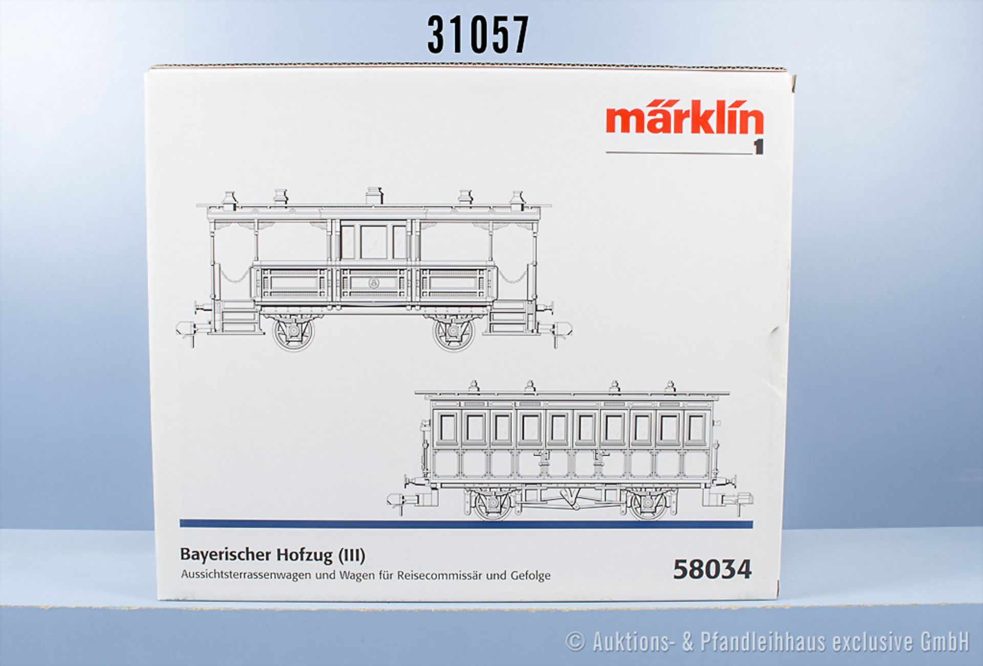 Märklin Profi 1 58034 Wagenset mit Aussichtsterrassenwagen und Wagen für Reisekommisär ...