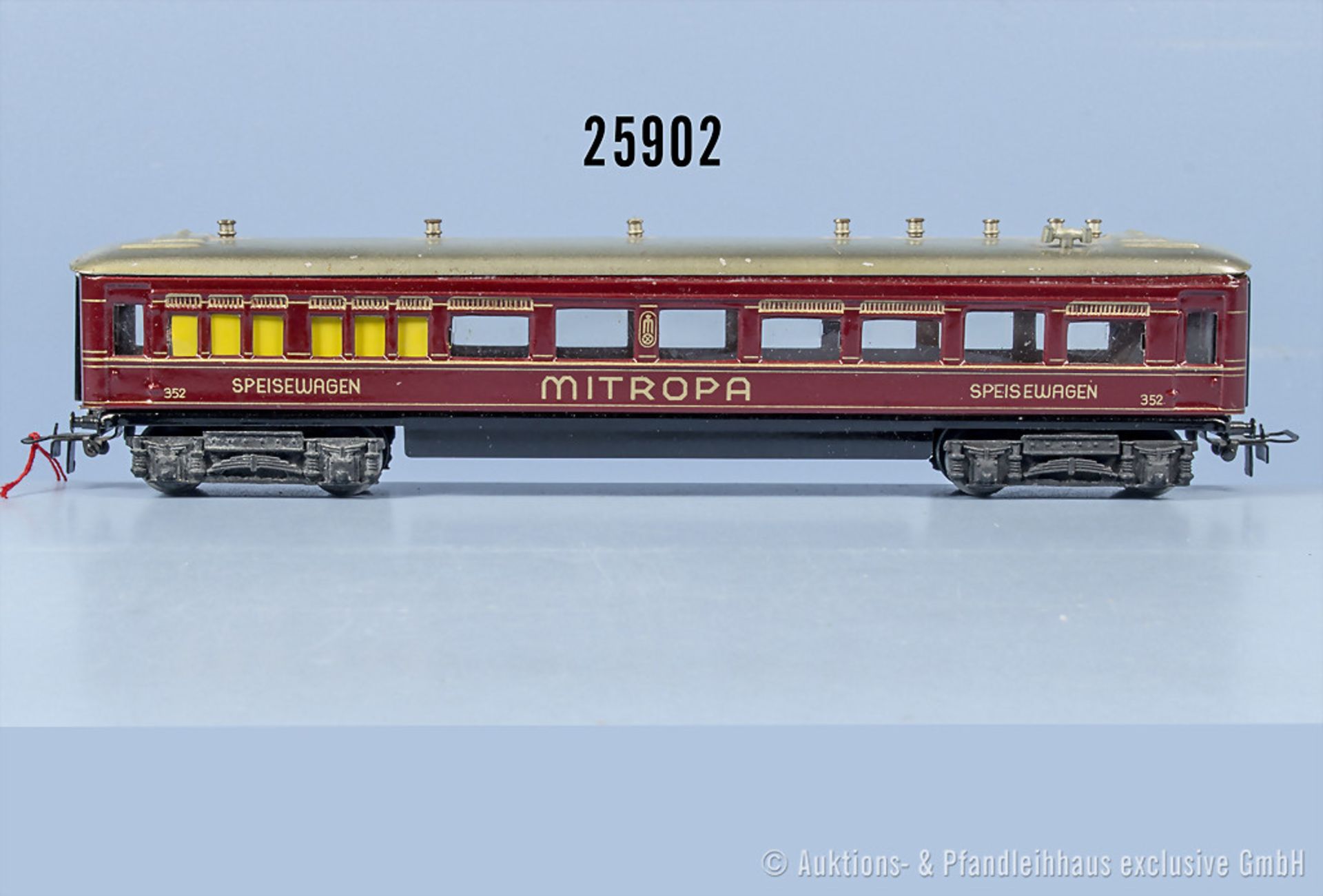 Märklin H0 352 Typ 5 Mitropa Speisewagen, Z 2, mit kleinen ...