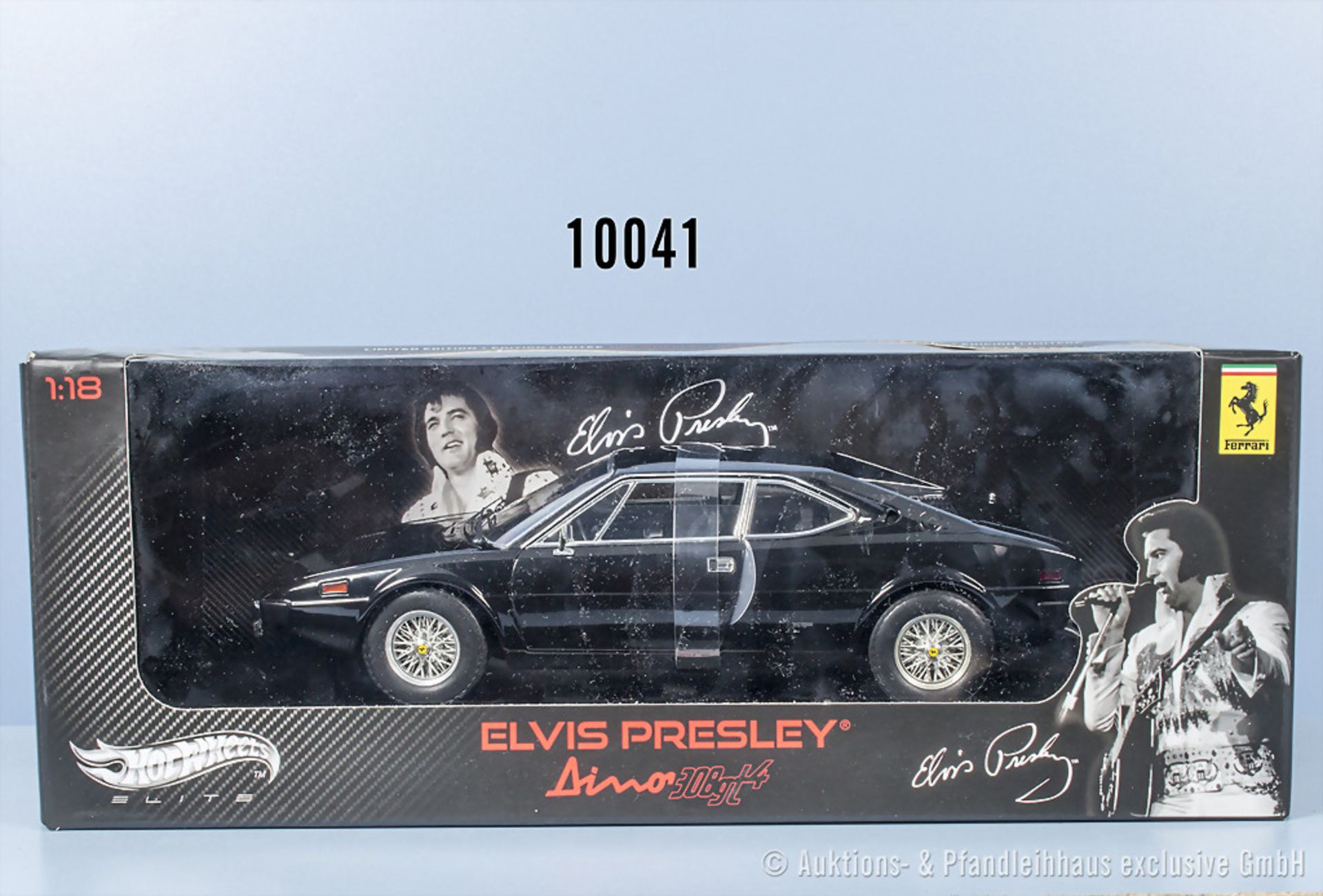 Hotwheels Elite Ferrari Dino 308 GT 4 "Elvis Presley", Metall, 1:18, Z 0, ...